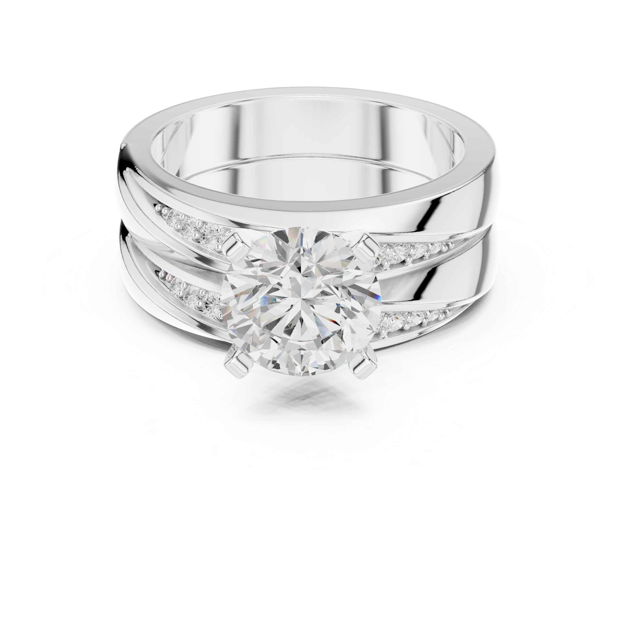 Designer sculptural ring with artistic style.