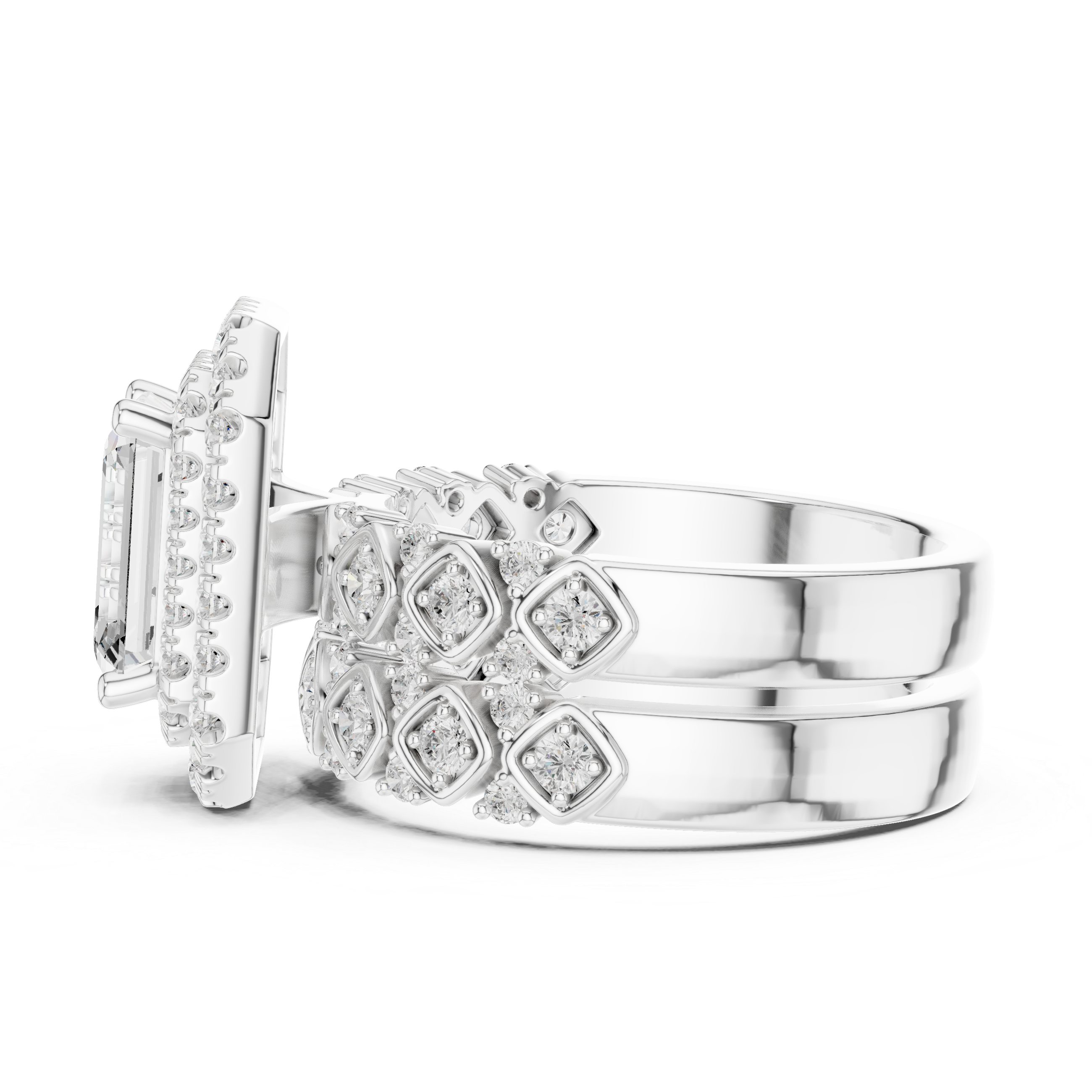 Tennis bracelet with uniform diamond line.