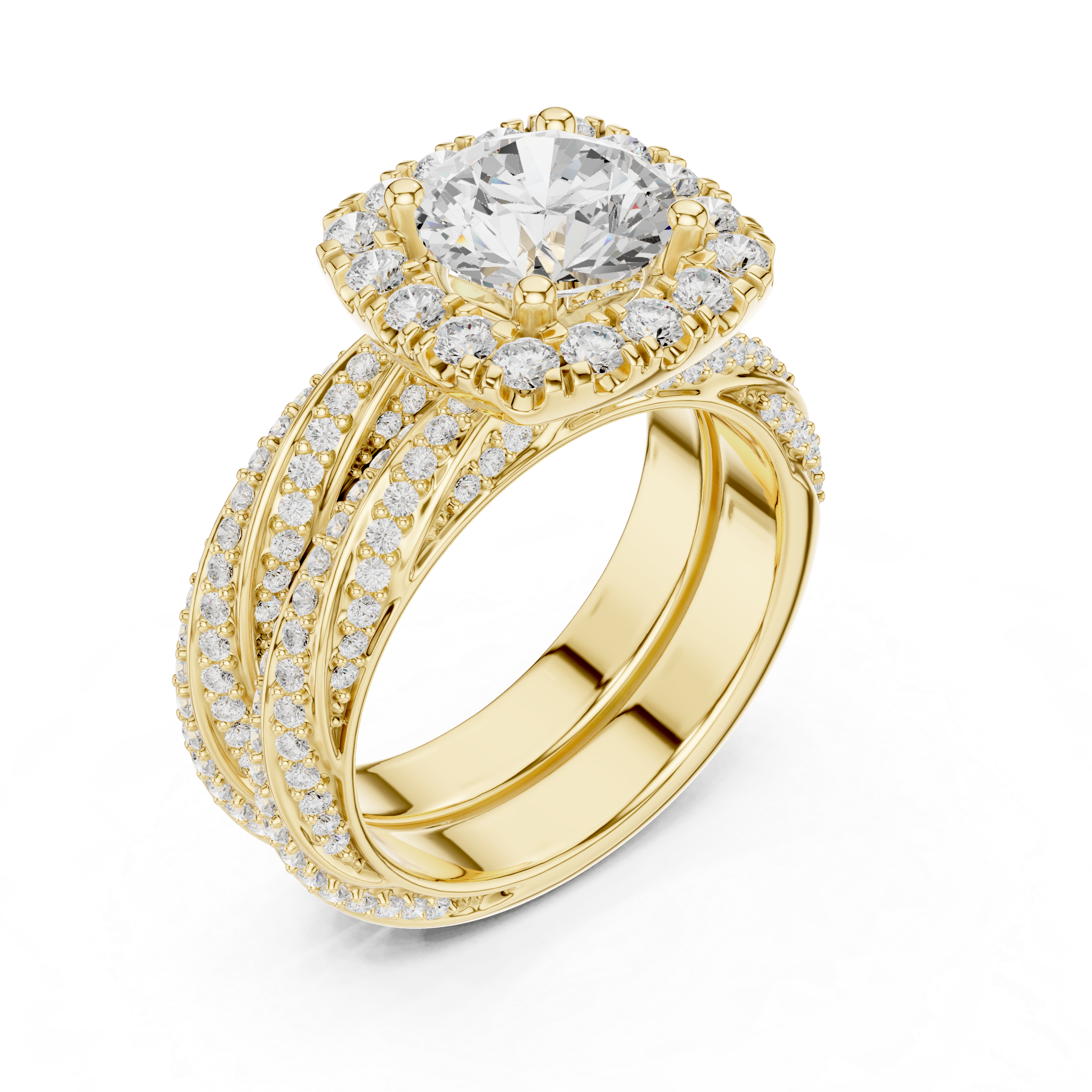 Stackable ring set with slim bands.