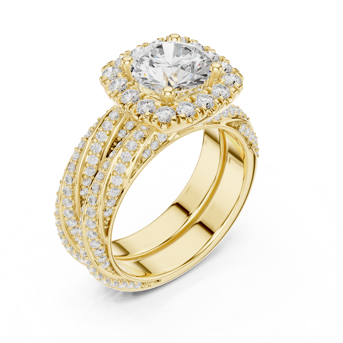Stackable ring set with slim bands.
