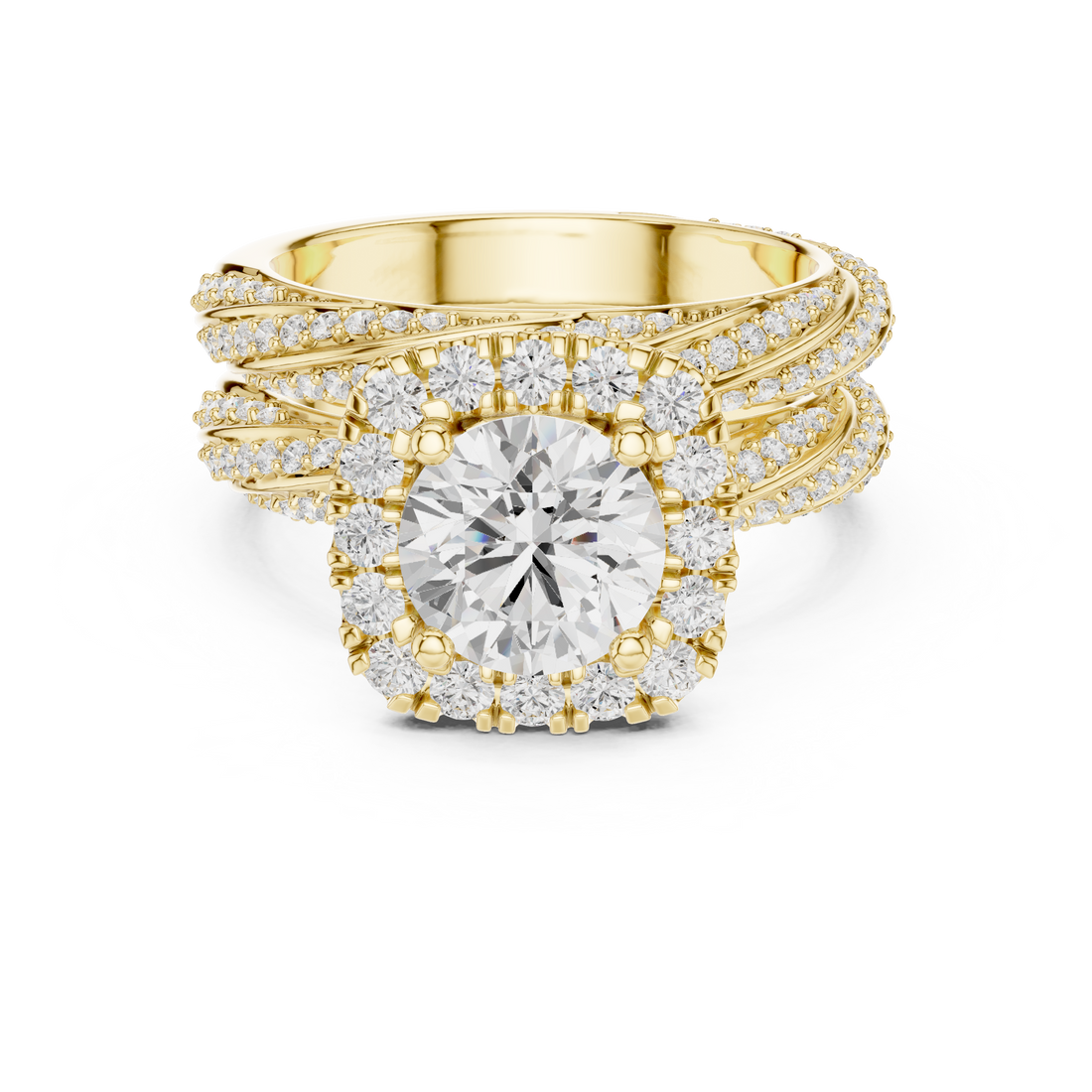 Anniversary ring with sparkling stones.