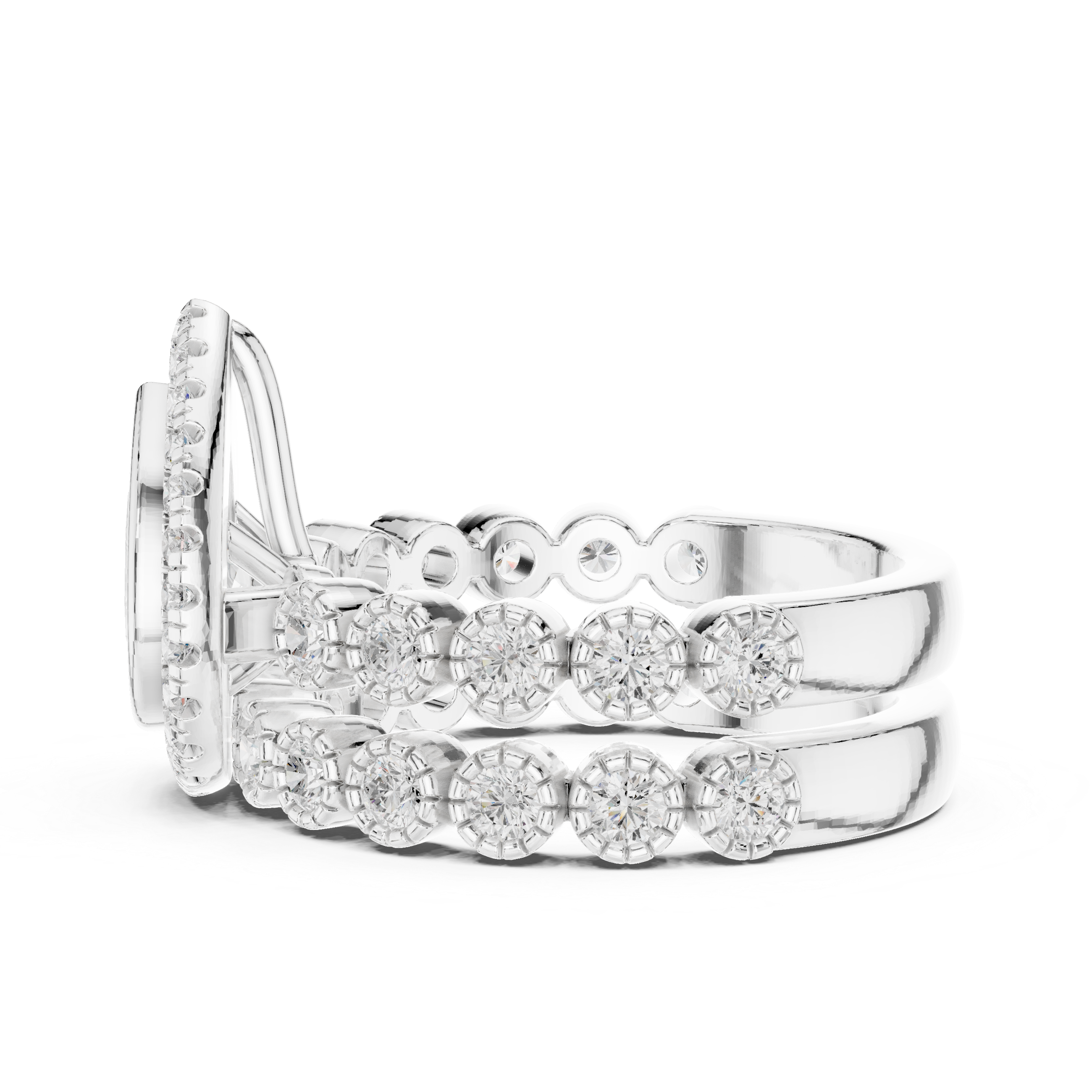 Charm anklet with hanging elements.