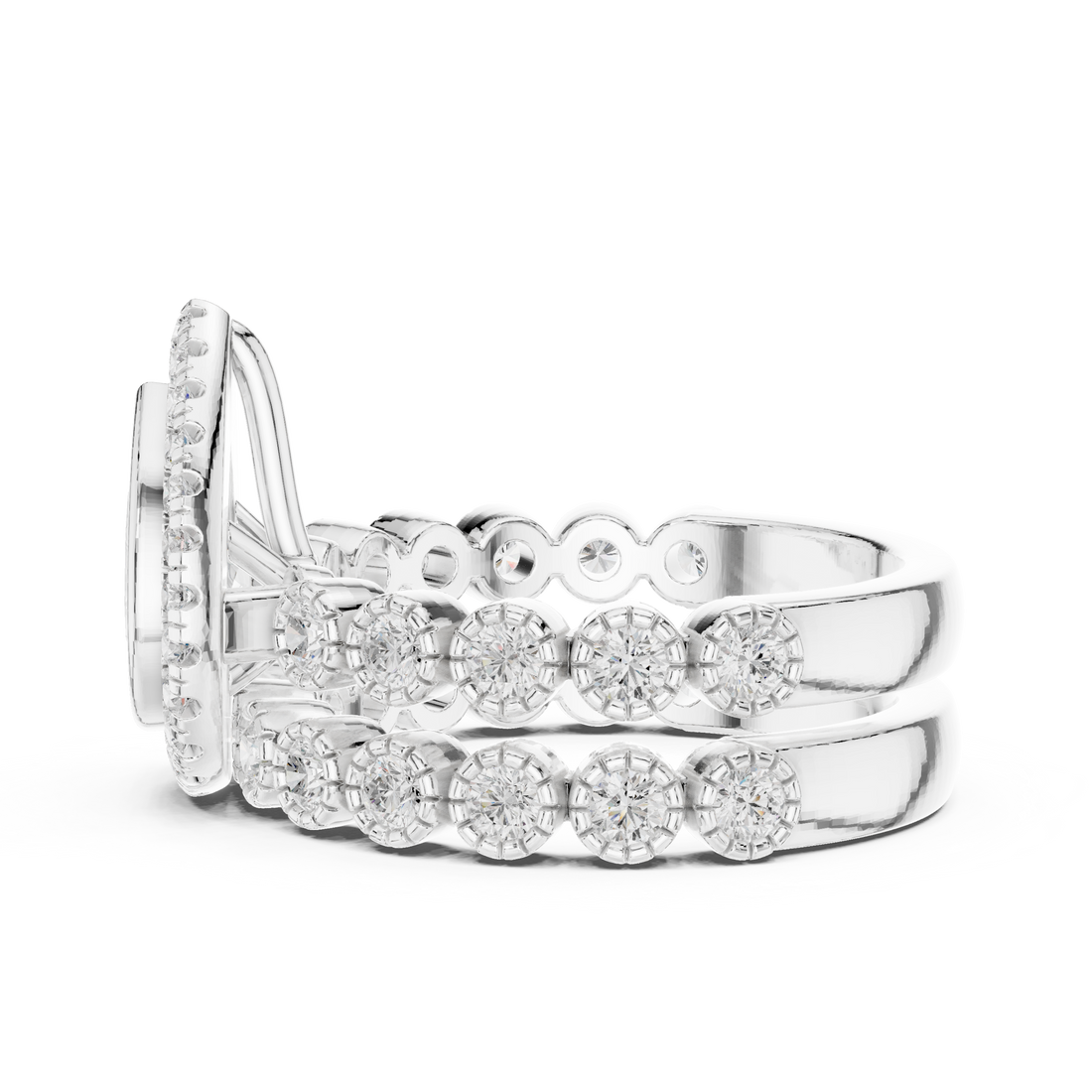 Charm anklet with hanging elements.