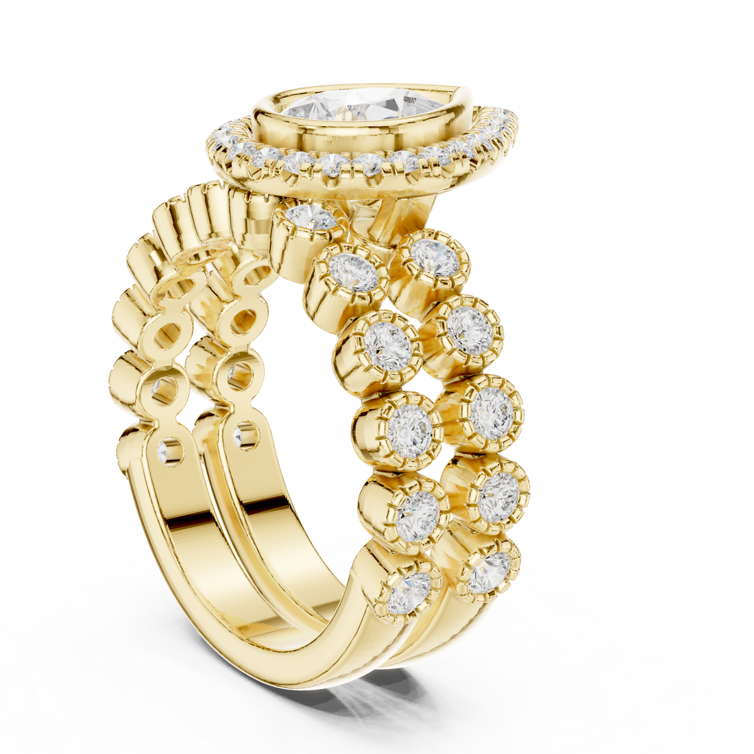 Decorative toe ring with engraved detail.