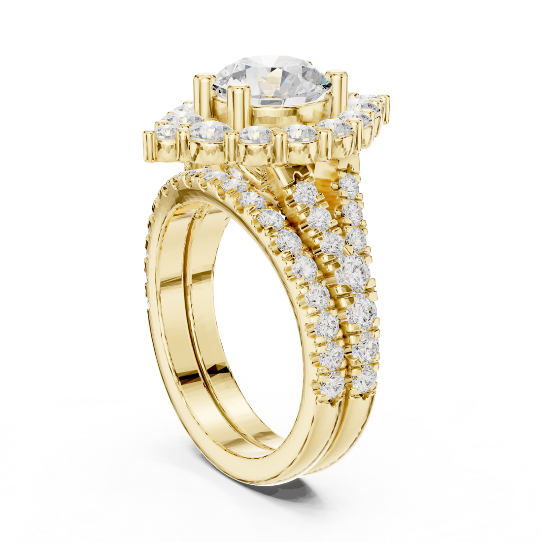 Stackable slim gold ring with simple finish.