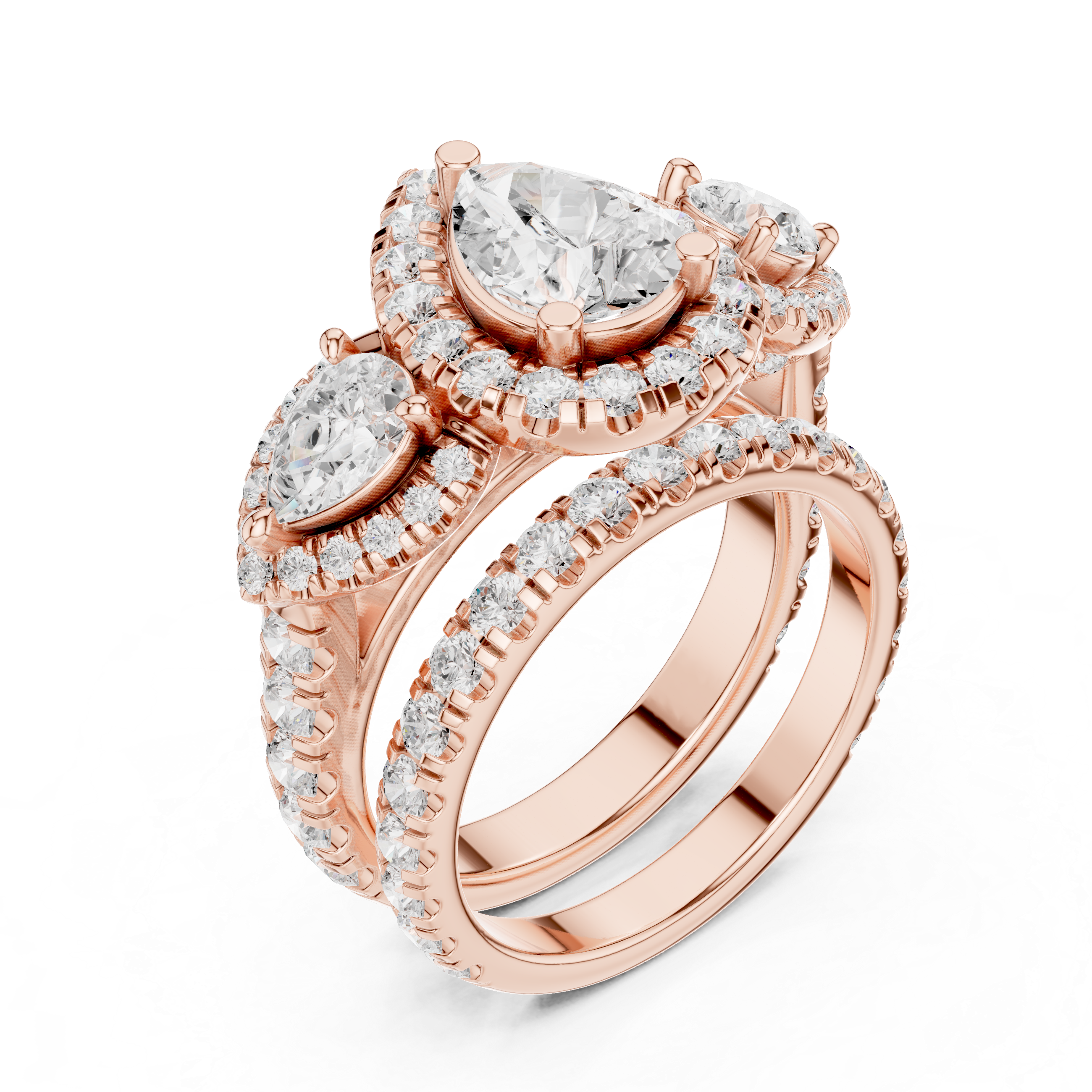 Diamond hoop earrings with sparkling stones.