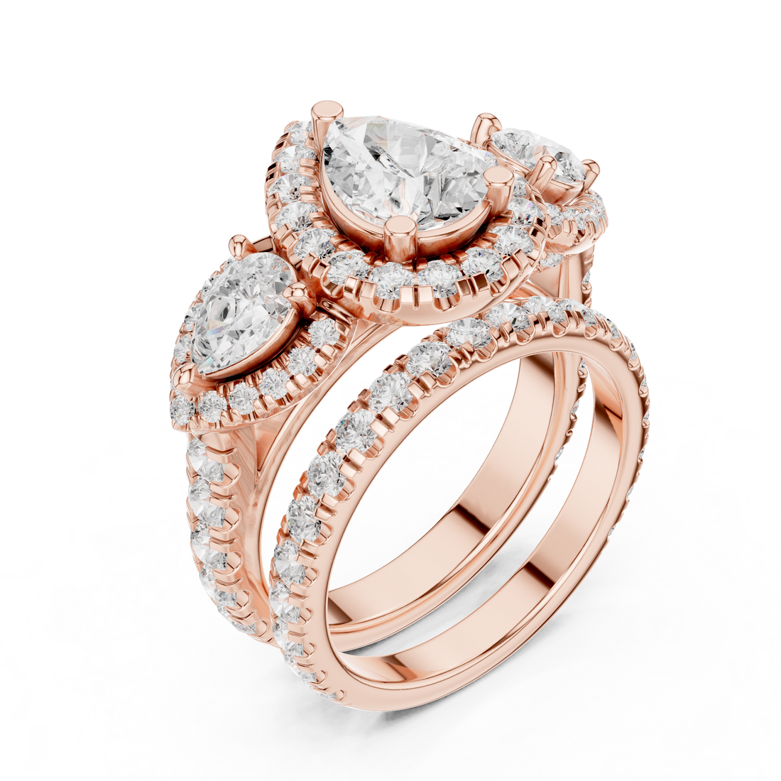 Diamond hoop earrings with sparkling stones.