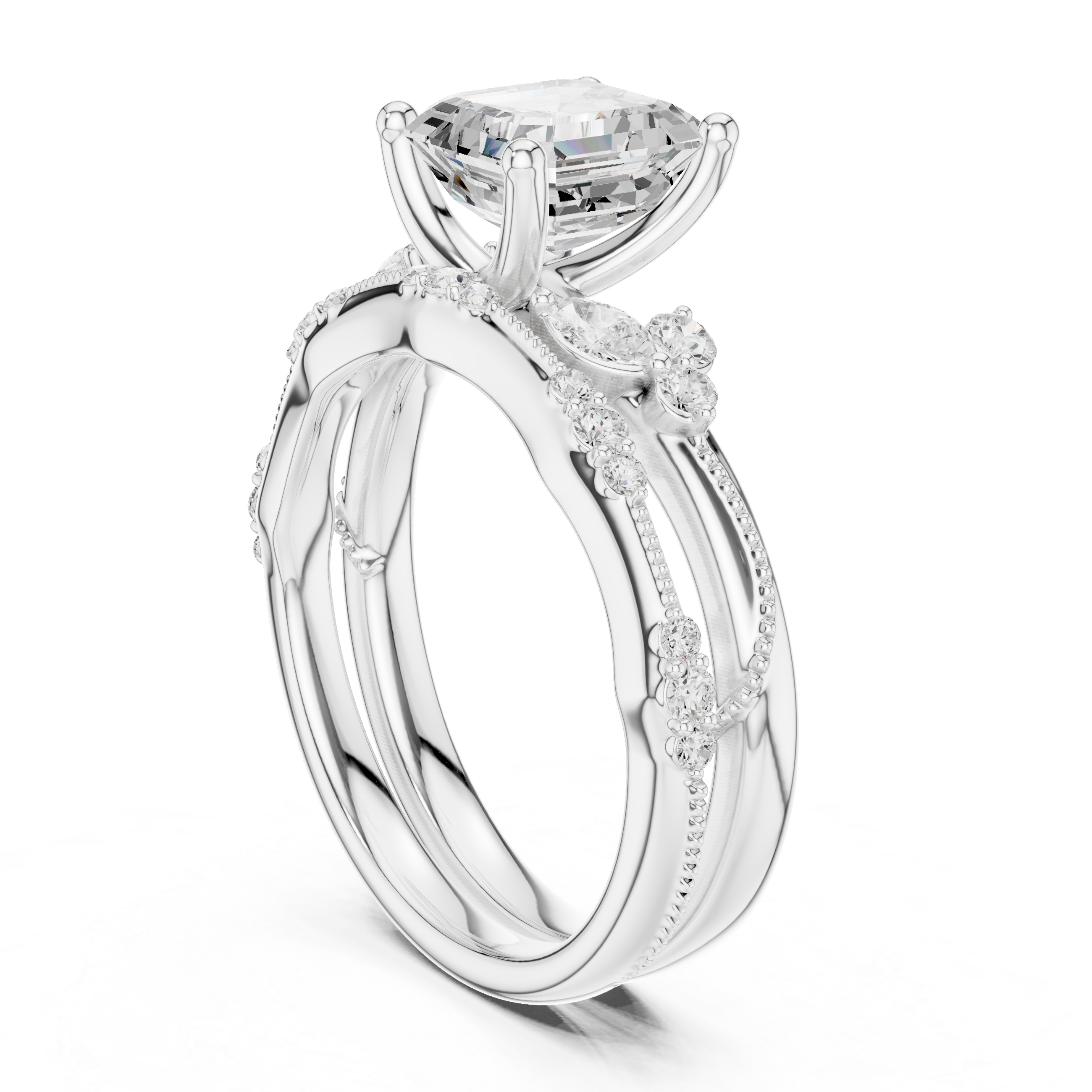 Sparkling CZ Diamond Necklace with high shine