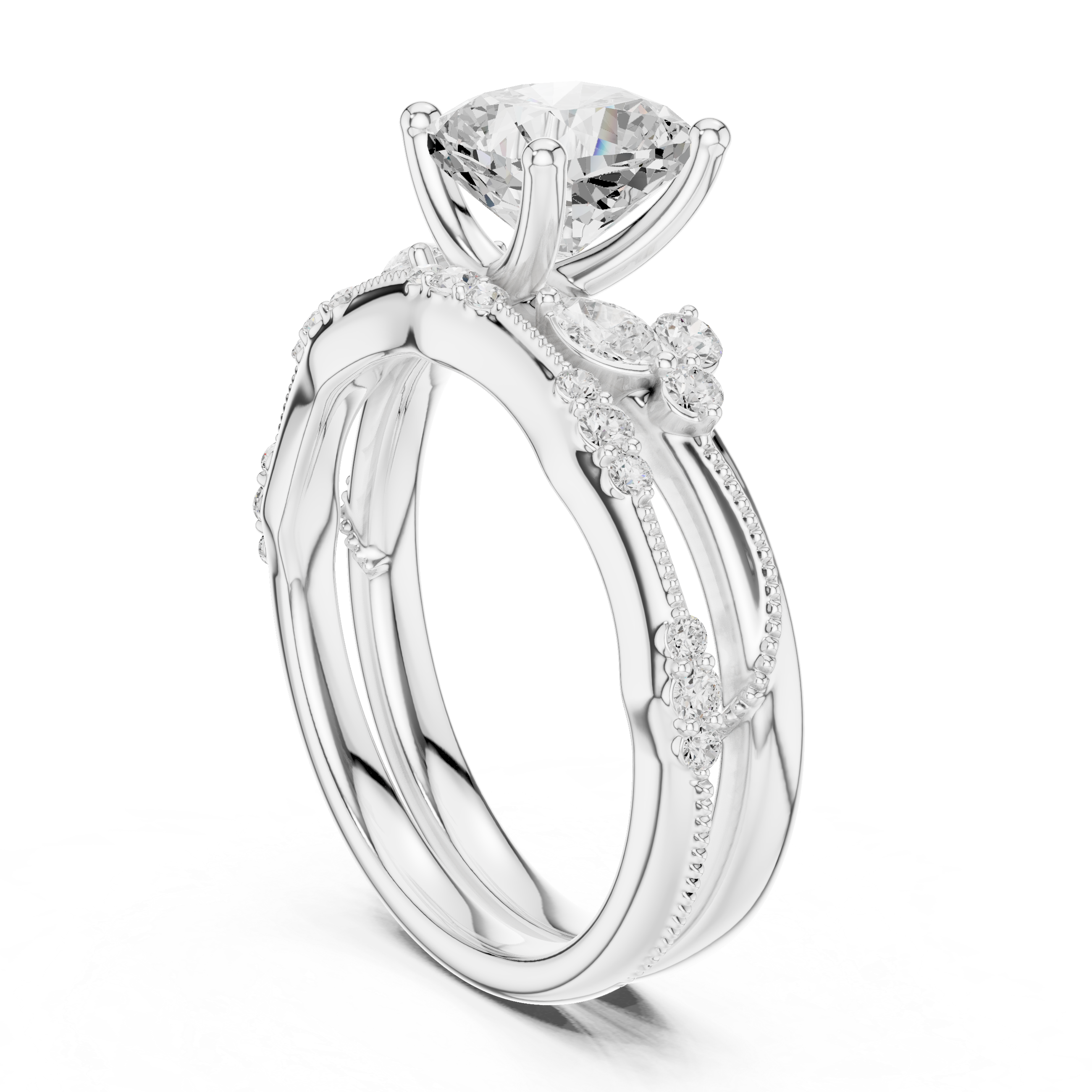 Sparkling CZ Diamond Necklace with high shine