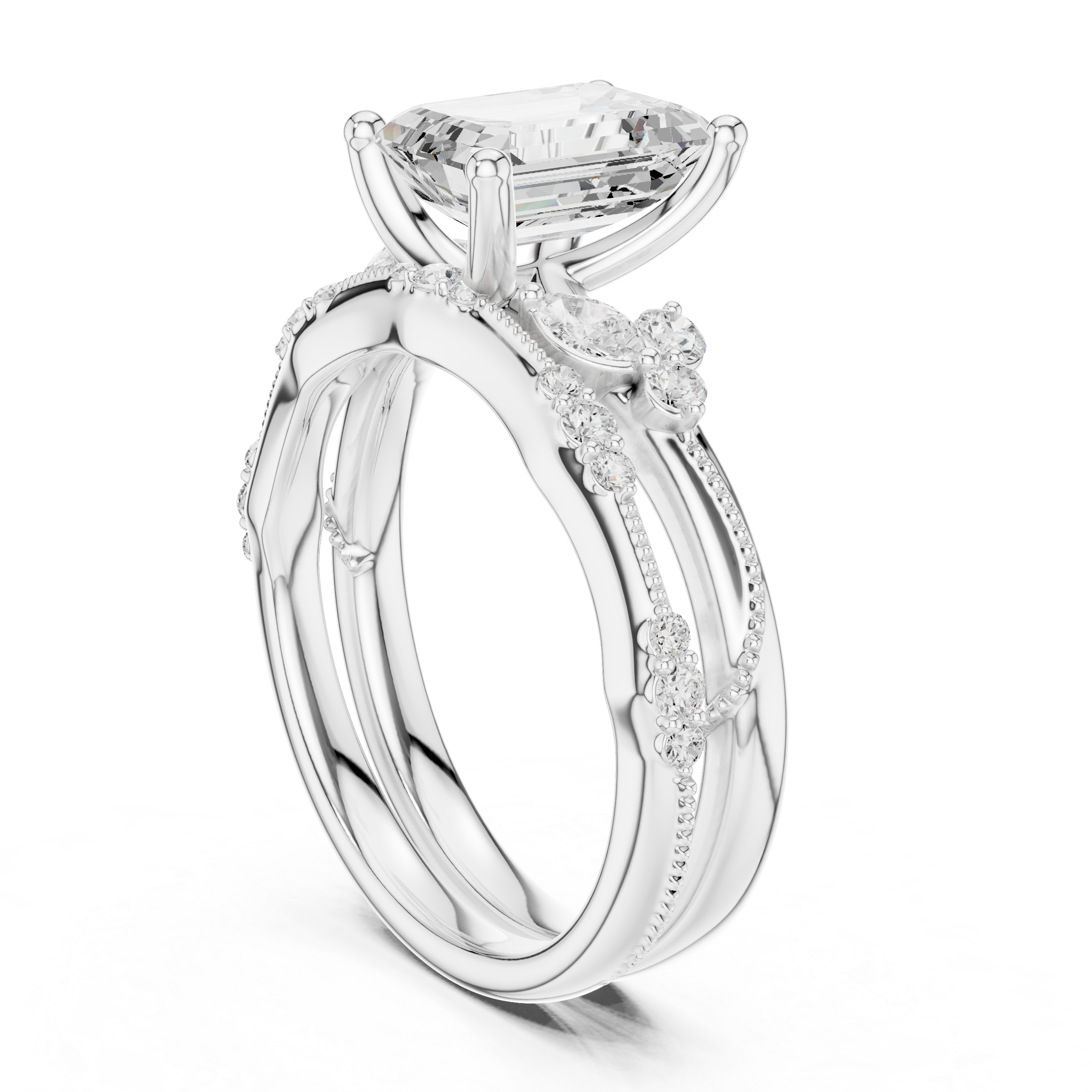 Sparkling CZ Diamond Necklace with high shine