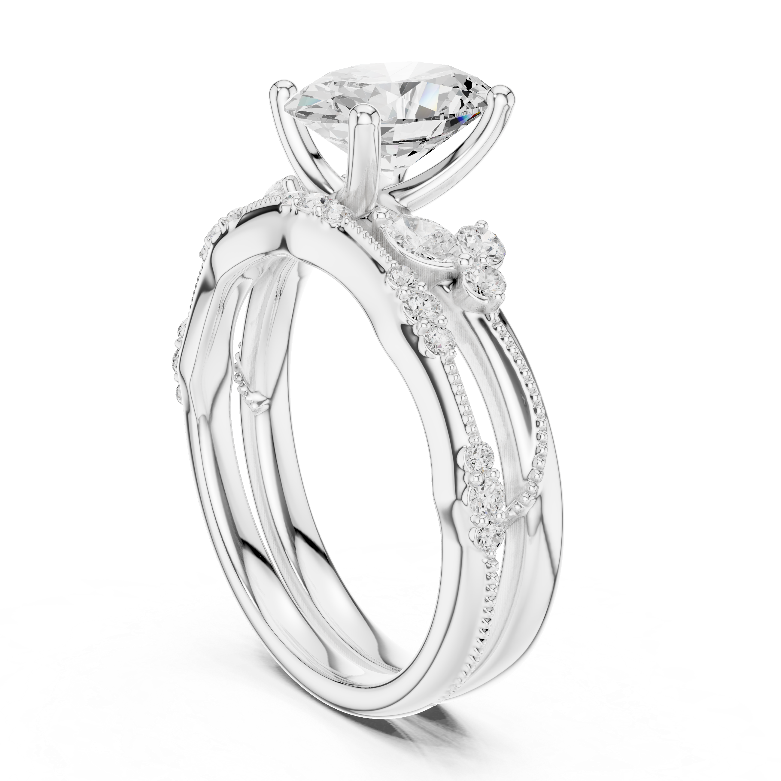 Sparkling CZ Diamond Necklace with high shine