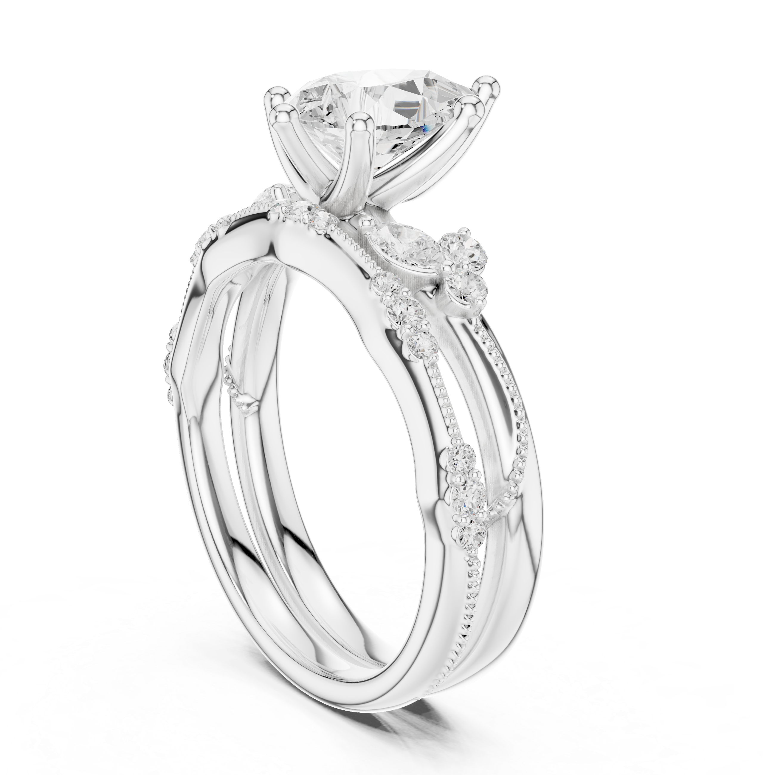 Sparkling CZ Diamond Necklace with high shine