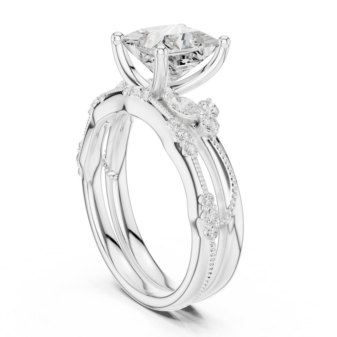 Sparkling CZ Diamond Necklace with high shine