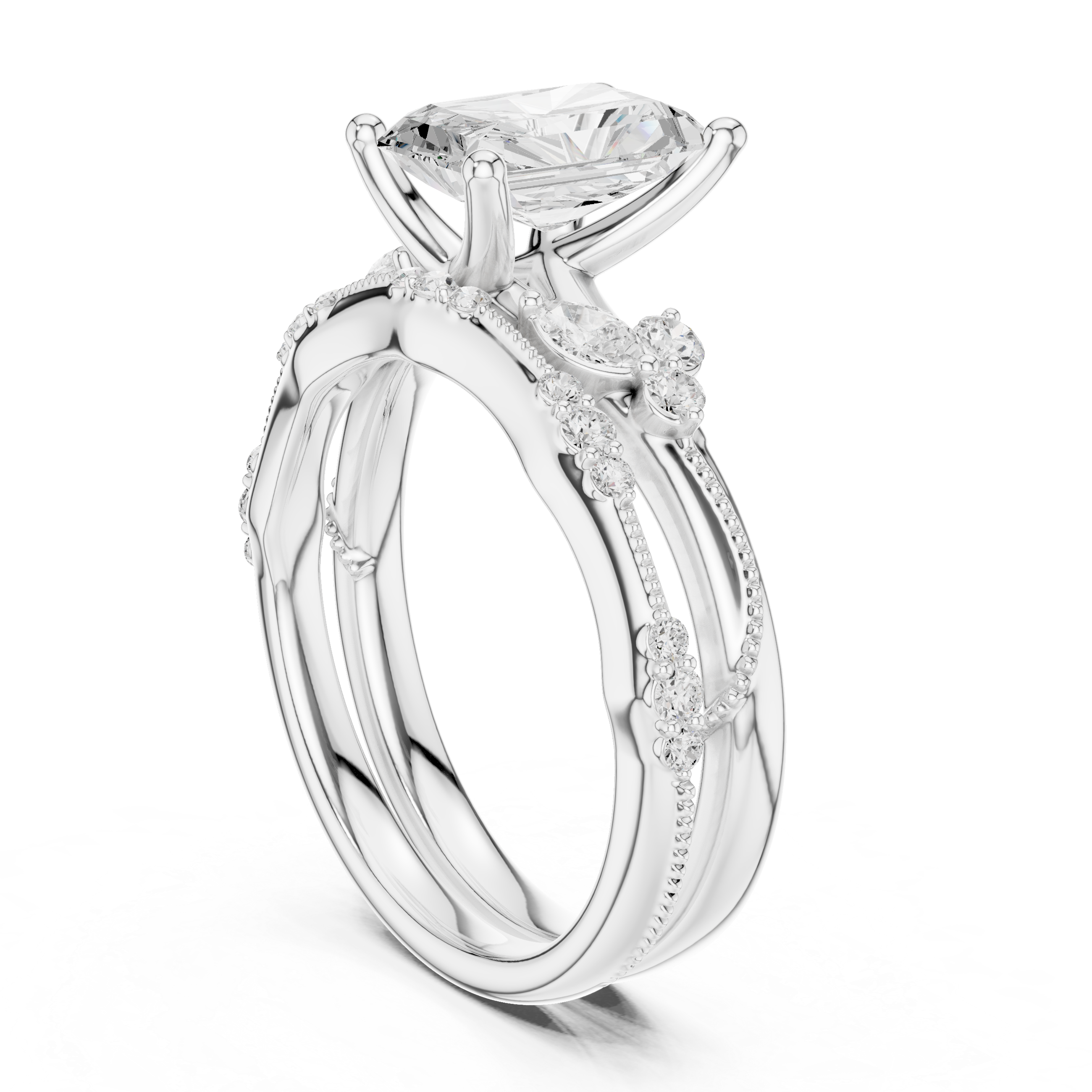 Sparkling CZ Diamond Necklace with high shine