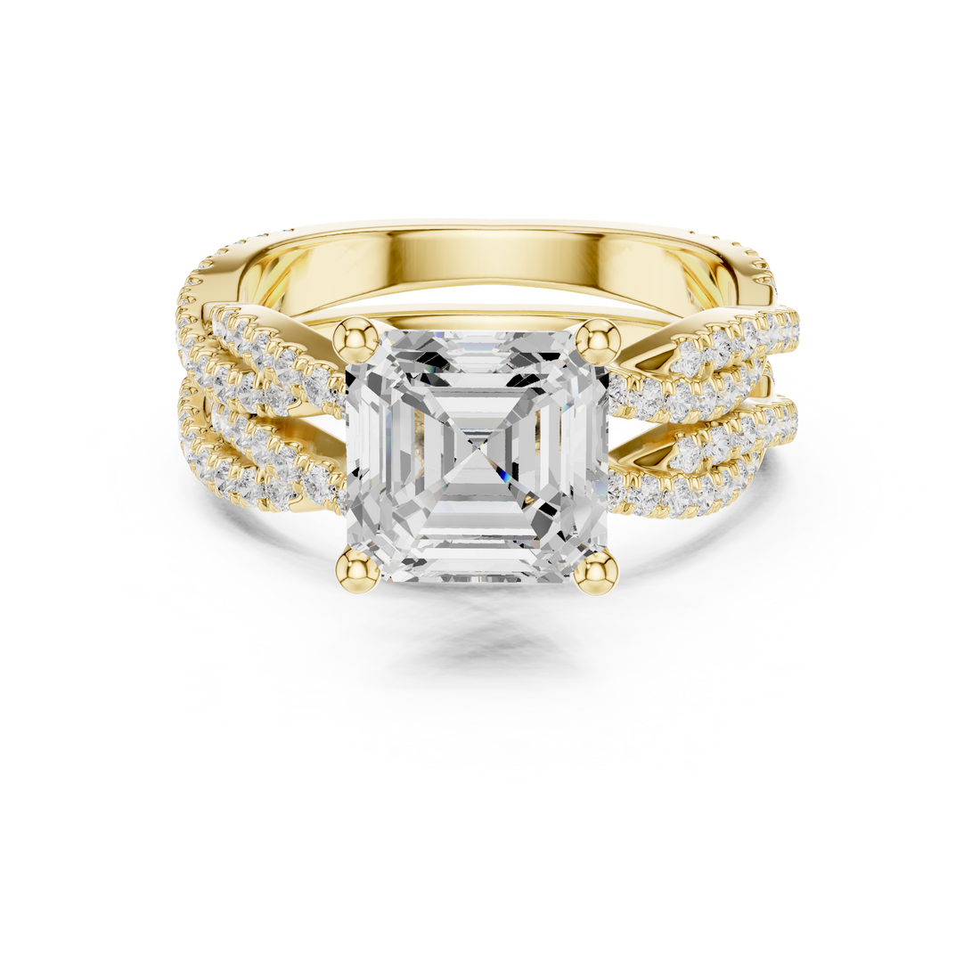 Simple gold band ring with matte finish.