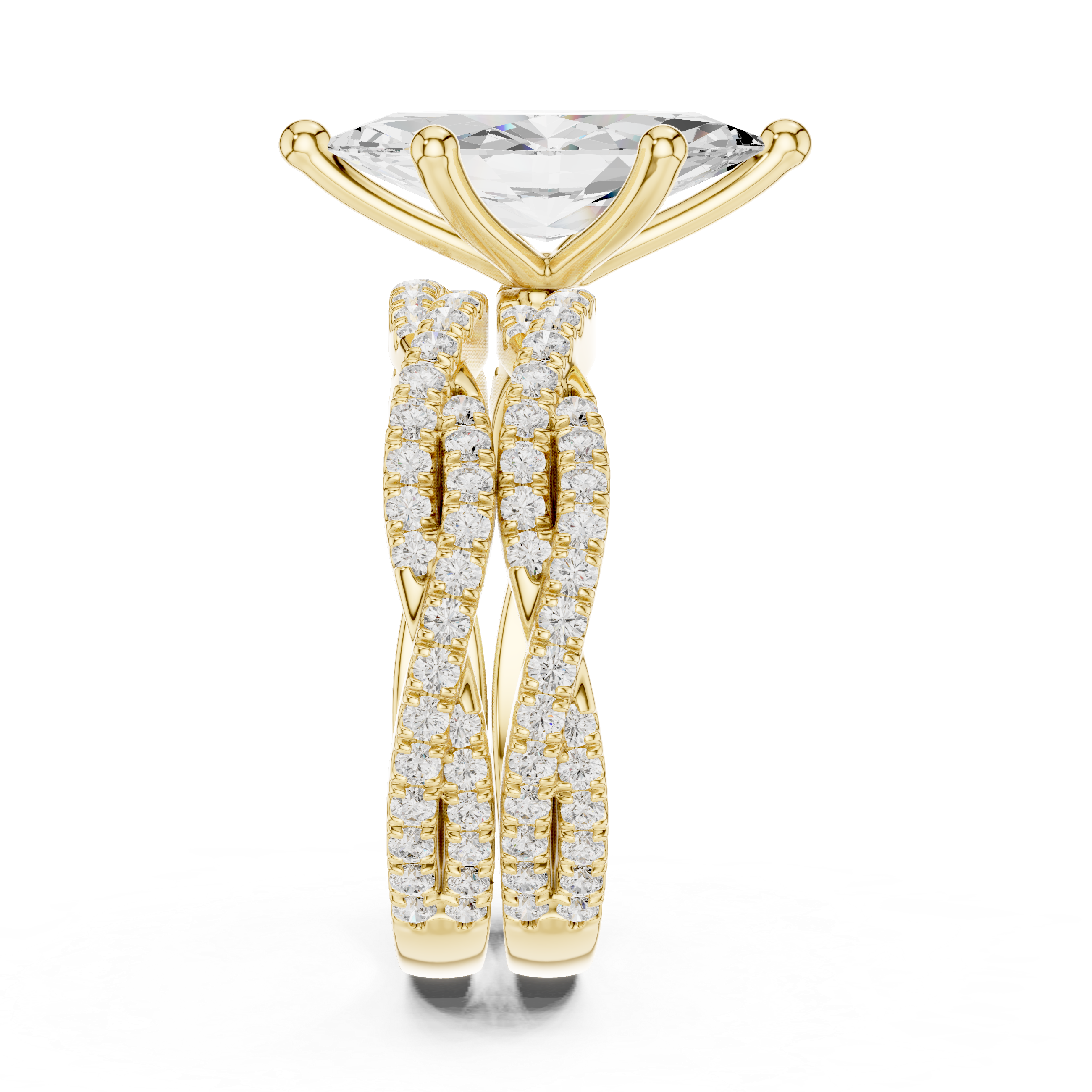Layered bridal necklace with gold strands.
