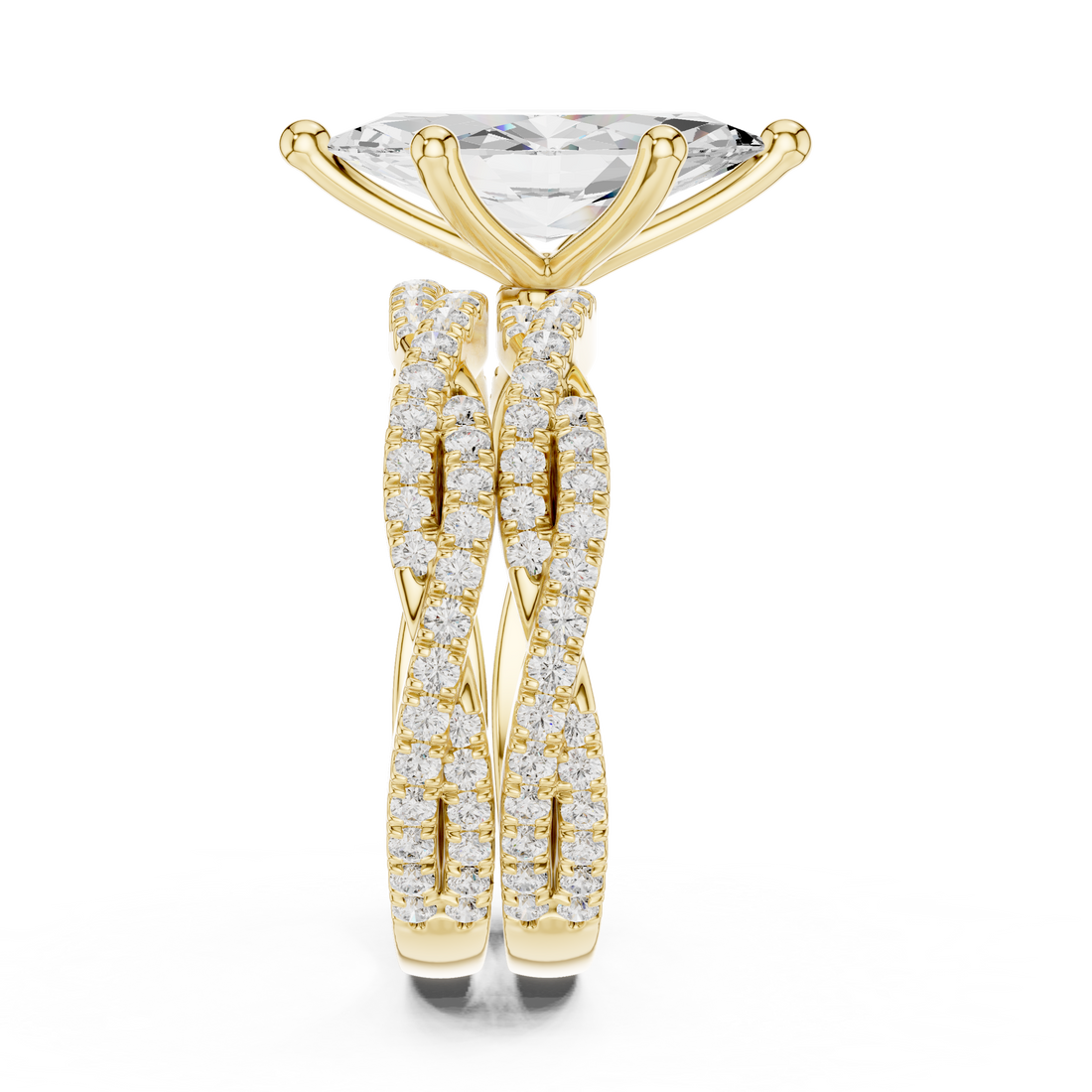 Layered bridal necklace with gold strands.