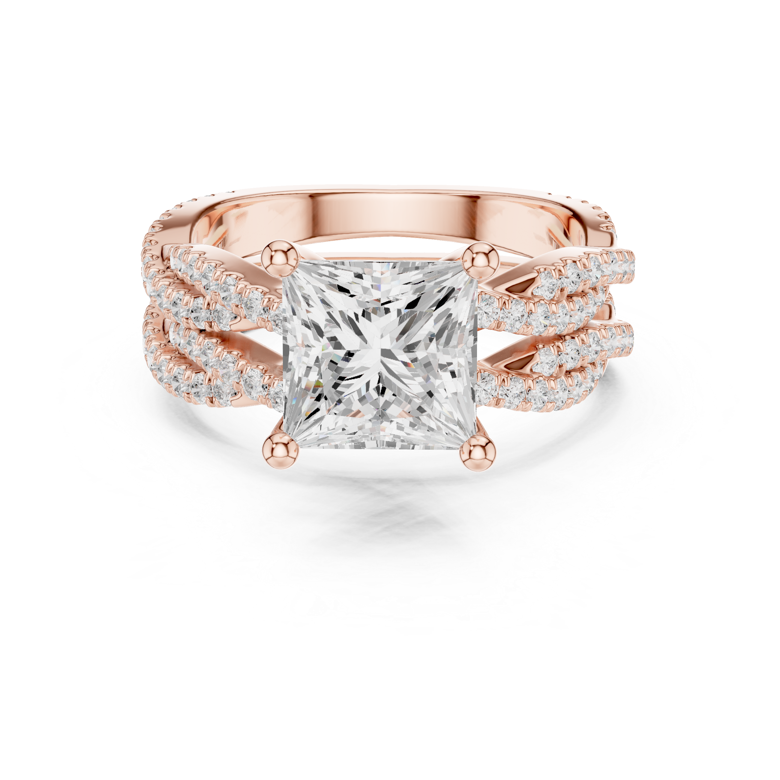 Men's gold band ring with matte finish.