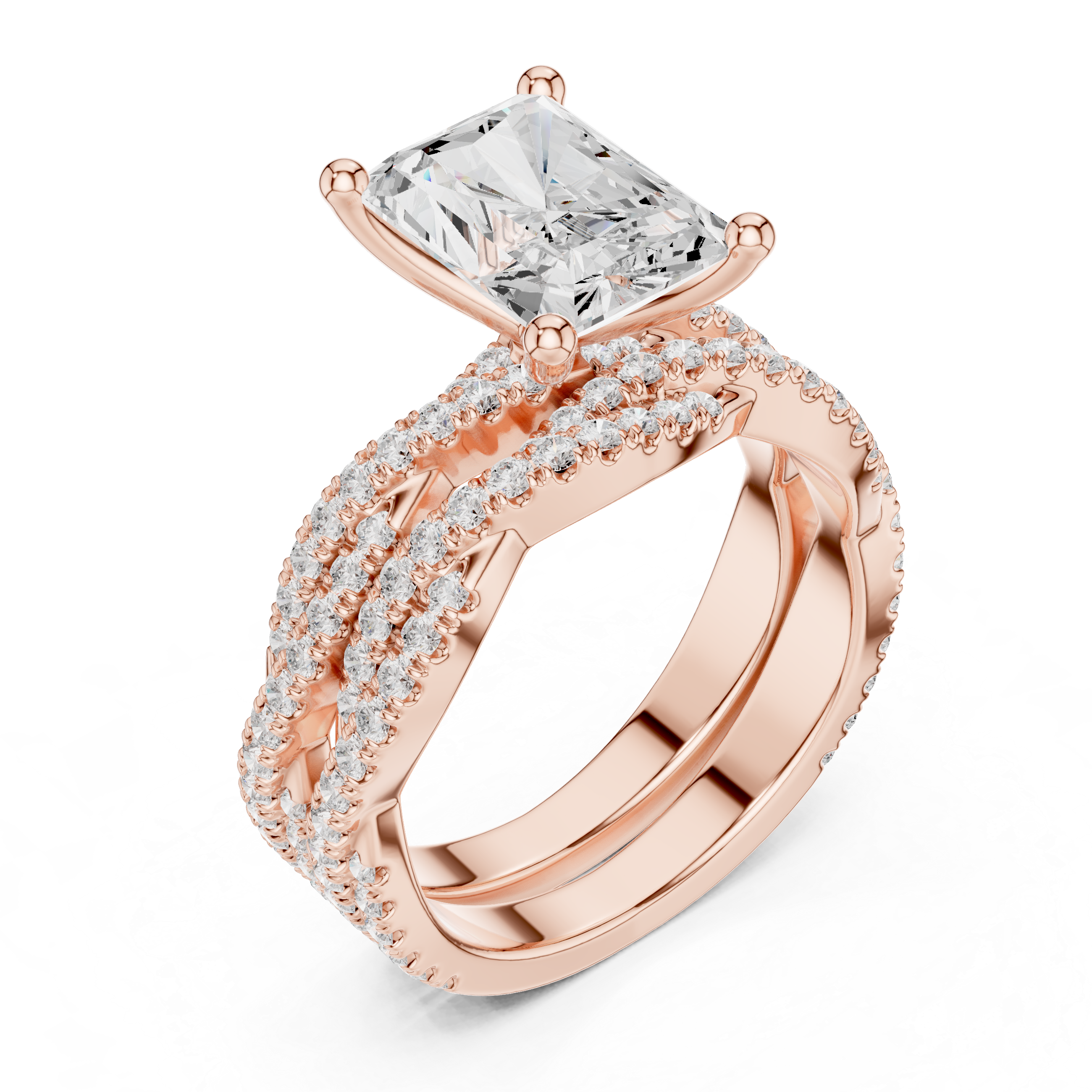 Open band ring with modern styling.