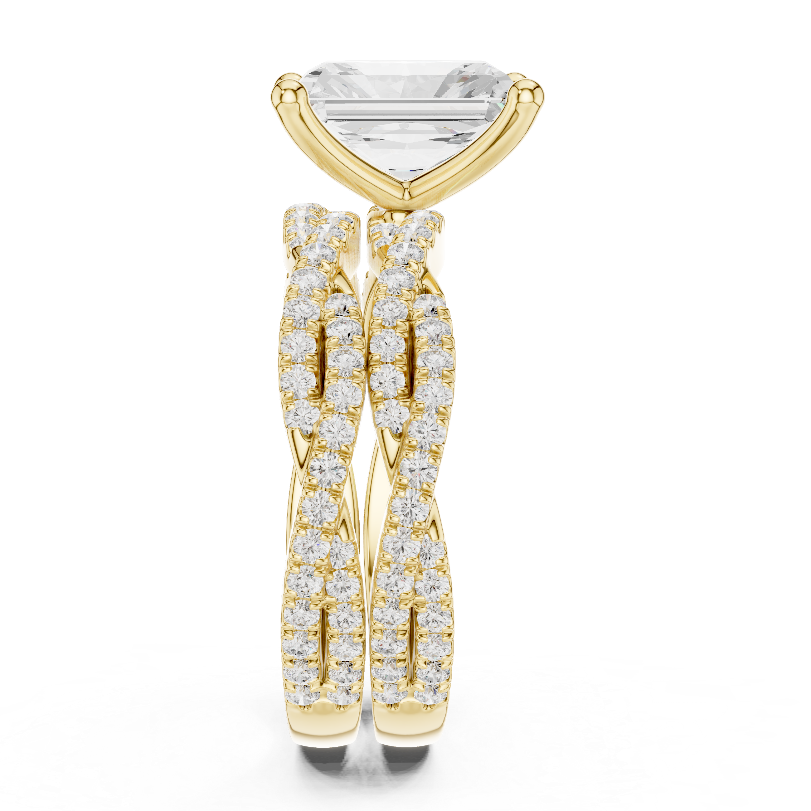 Y-shaped necklace with dangling charm.