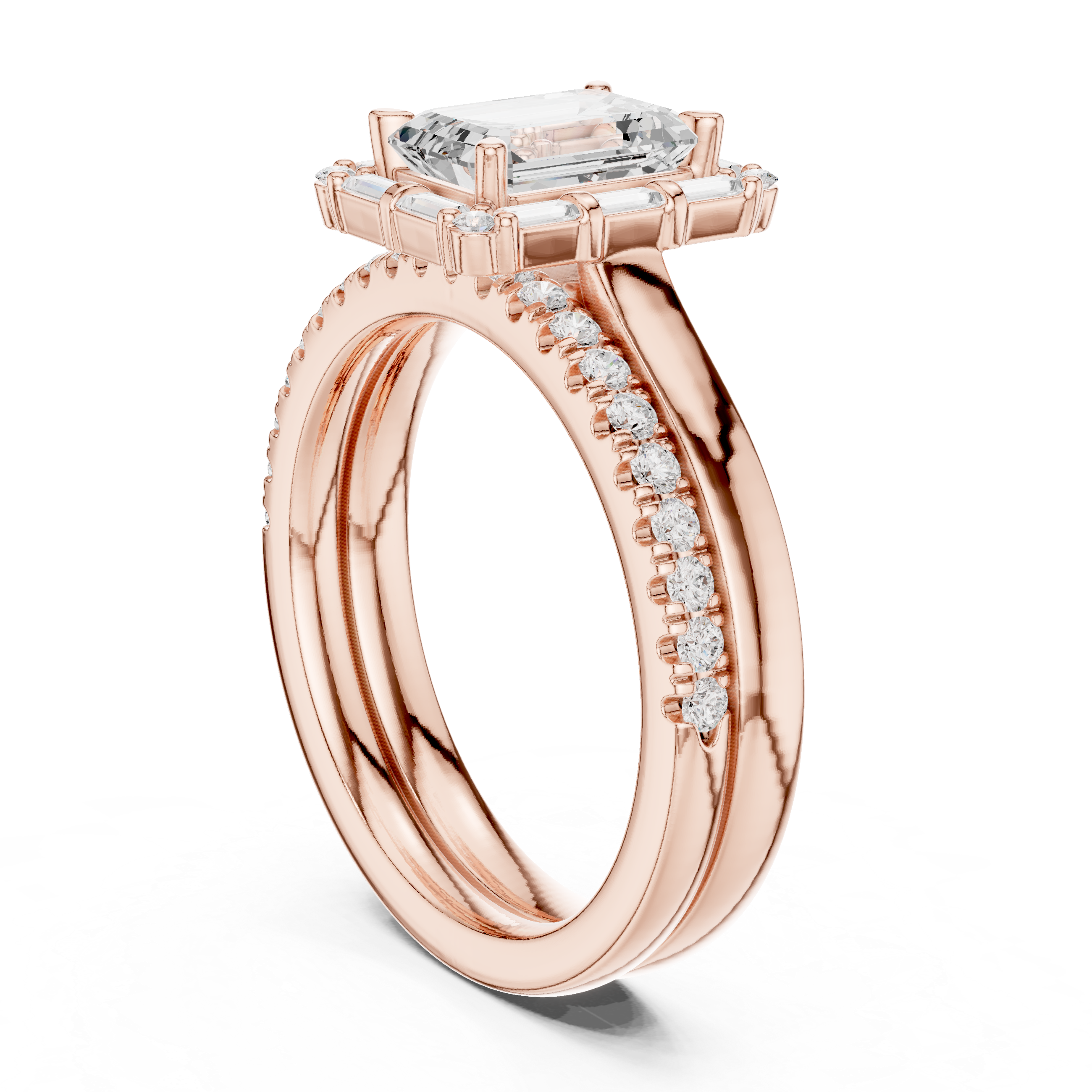 Men's diamond ring with bold style.