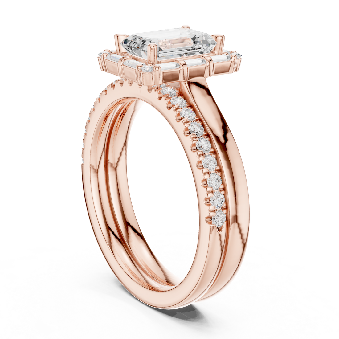 Men's diamond ring with bold style.