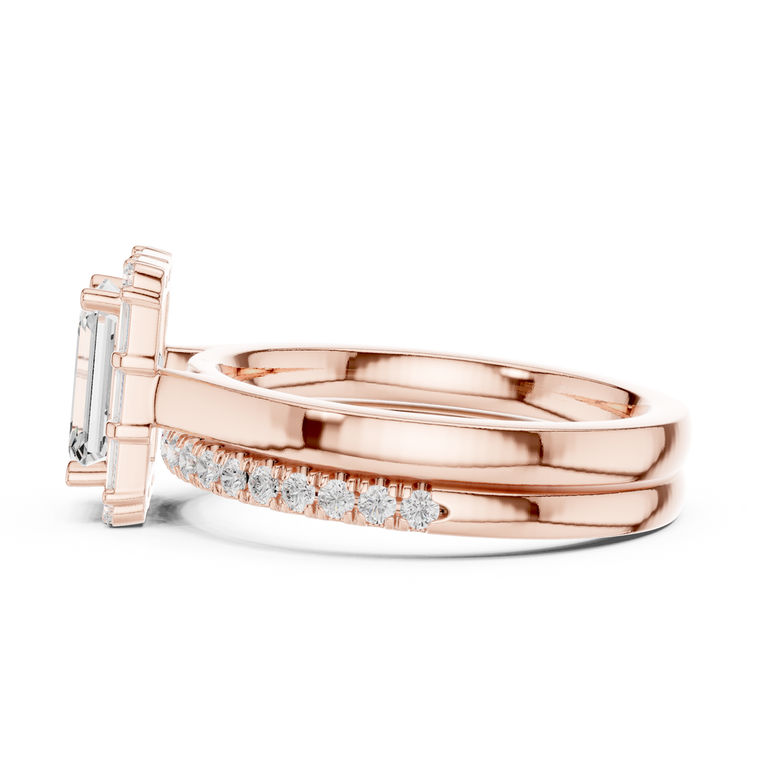 Men's gemstone ring with rectangular stone.