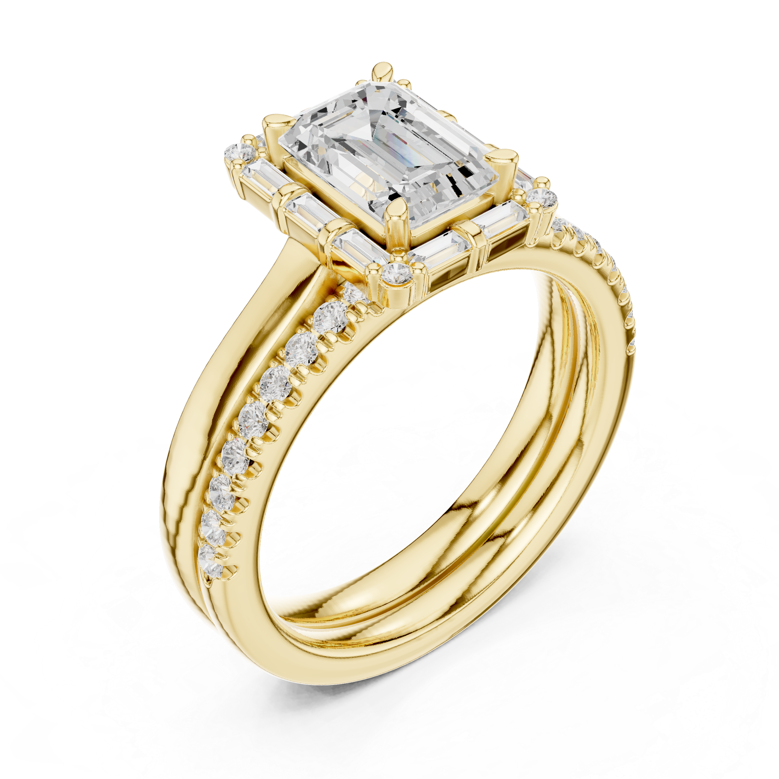 Cocktail ring with large colorful gemstone.
