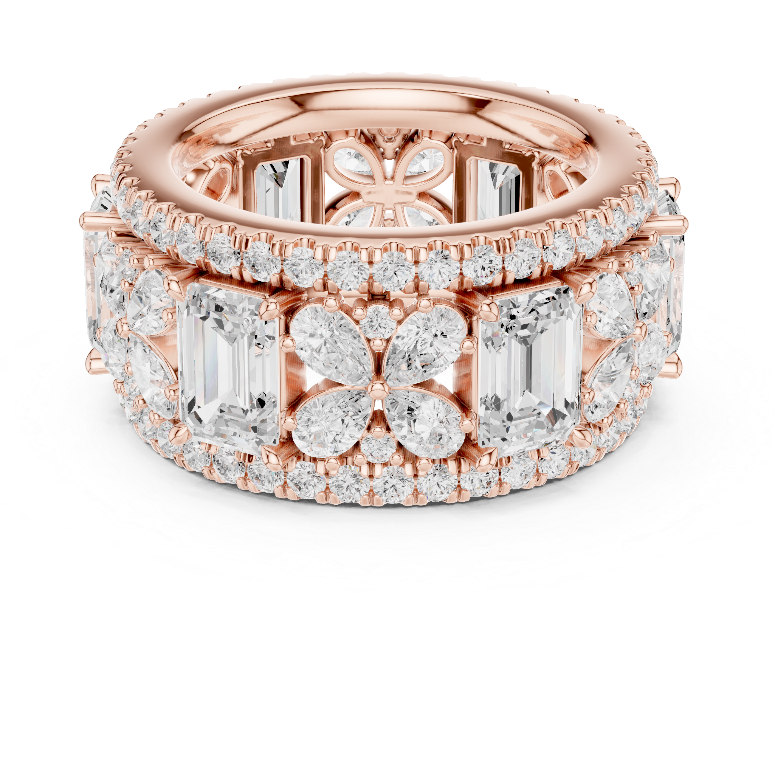 Tennis bracelet with uniform diamond line.