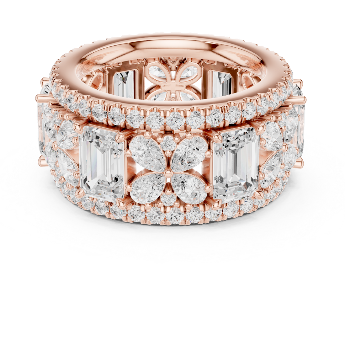 Tennis bracelet with uniform diamond line.