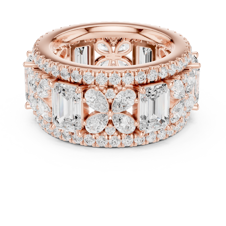 Tennis bracelet with uniform diamond line.