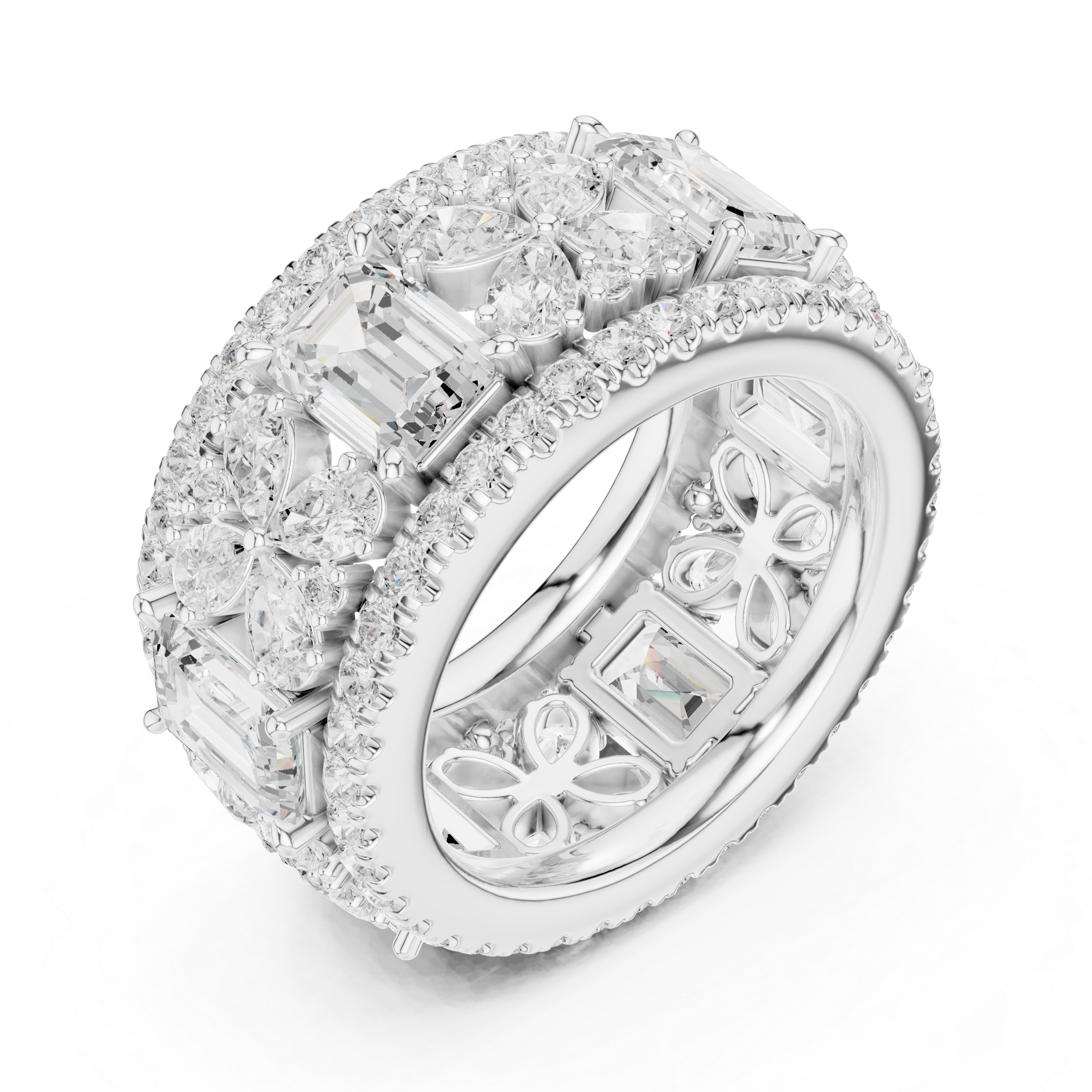 Bridal jewellery set with matching pieces.