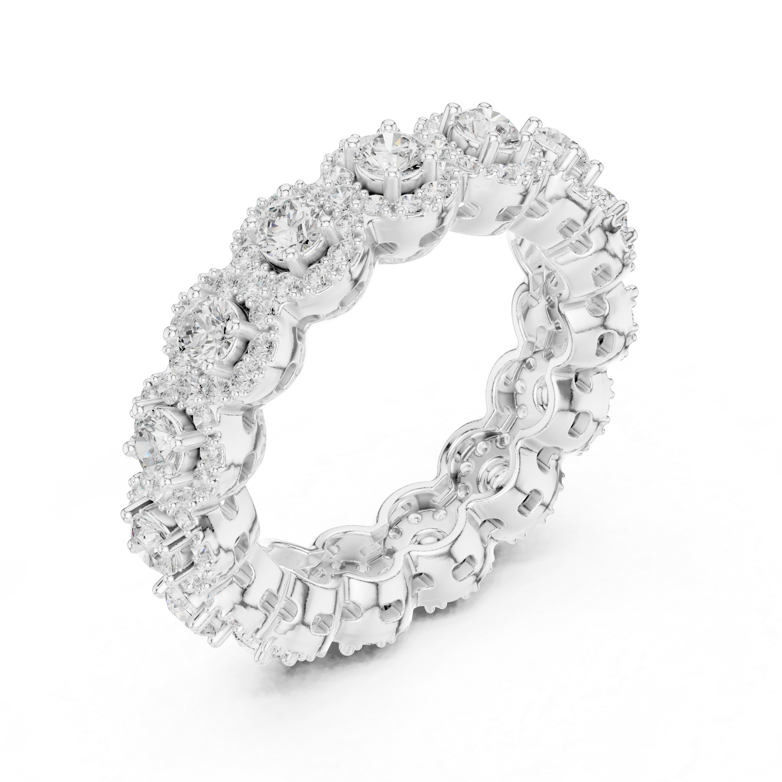 Cable chain necklace with round links.