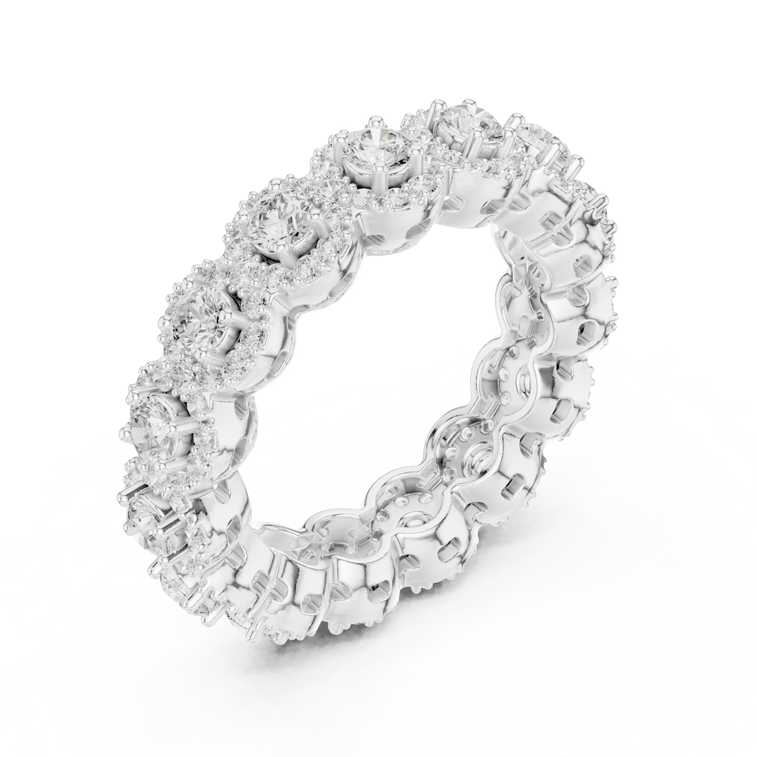 Cable chain necklace with round links.