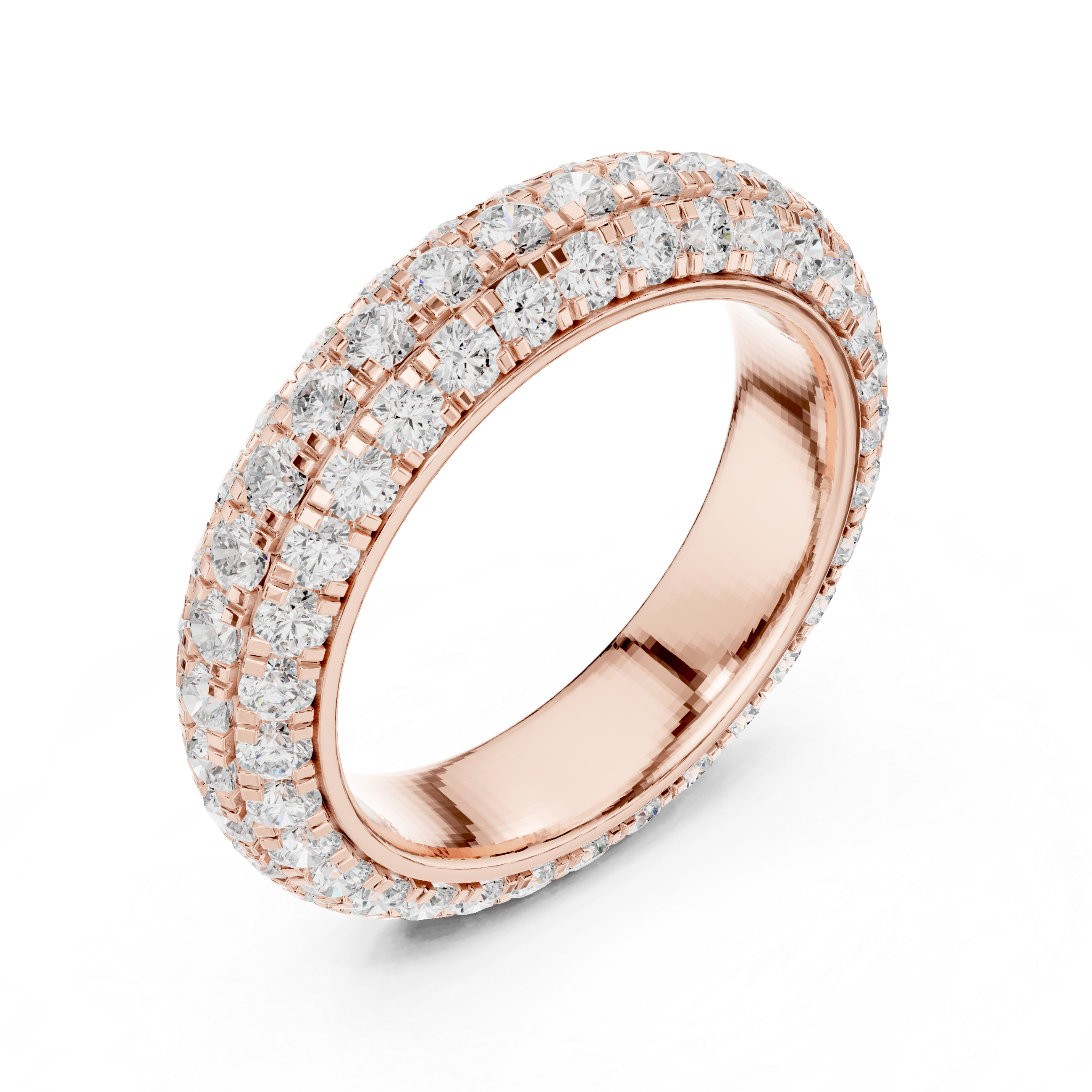 Stackable slim gold ring with simple finish.