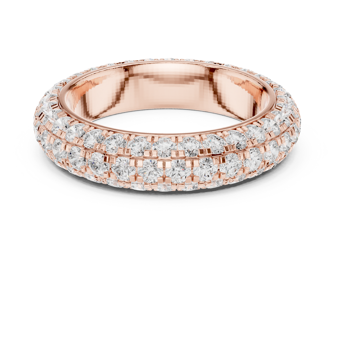 Cushion-cut diamond ring with elegant halo setting.