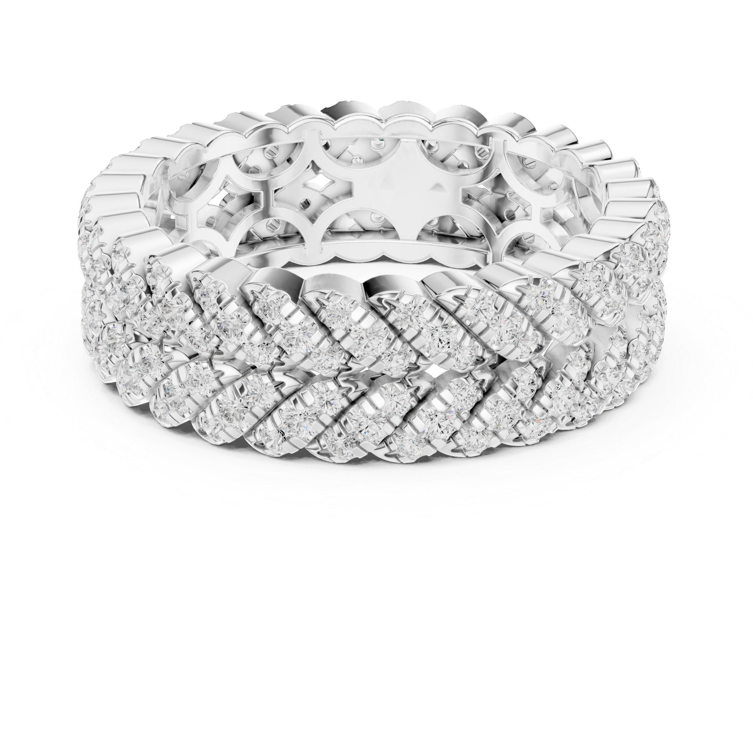 Men's diamond ring with bold style.