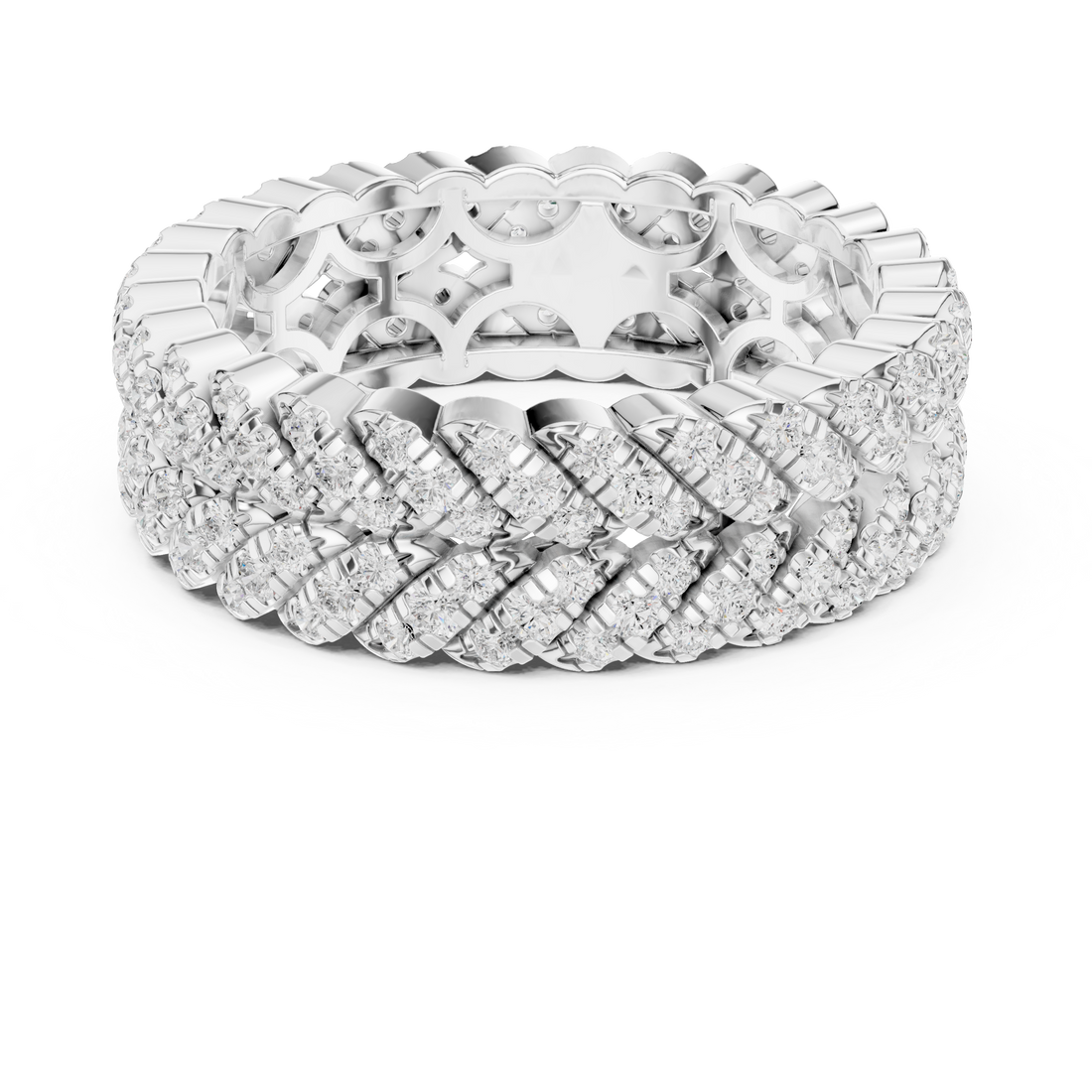 Men's diamond ring with bold style.