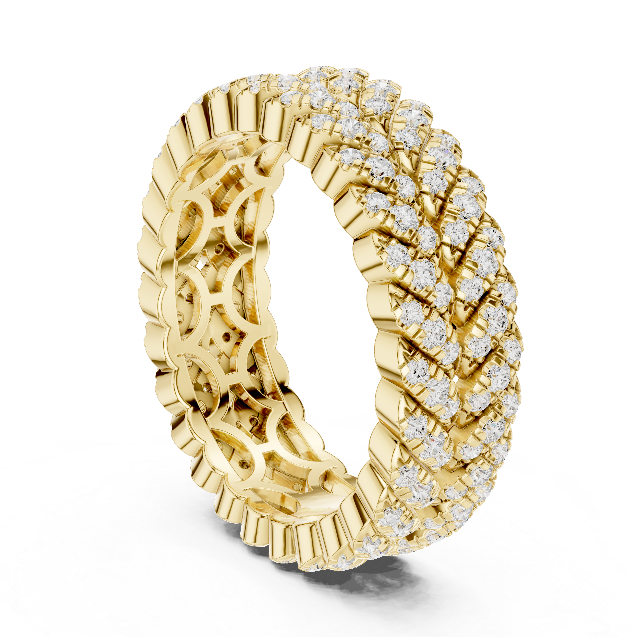 Smooth men's band ring in gold.