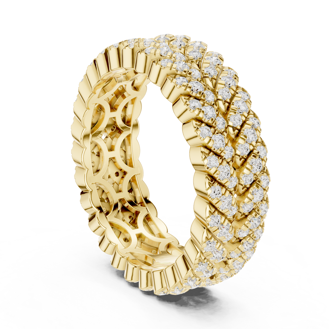 Smooth men's band ring in gold.