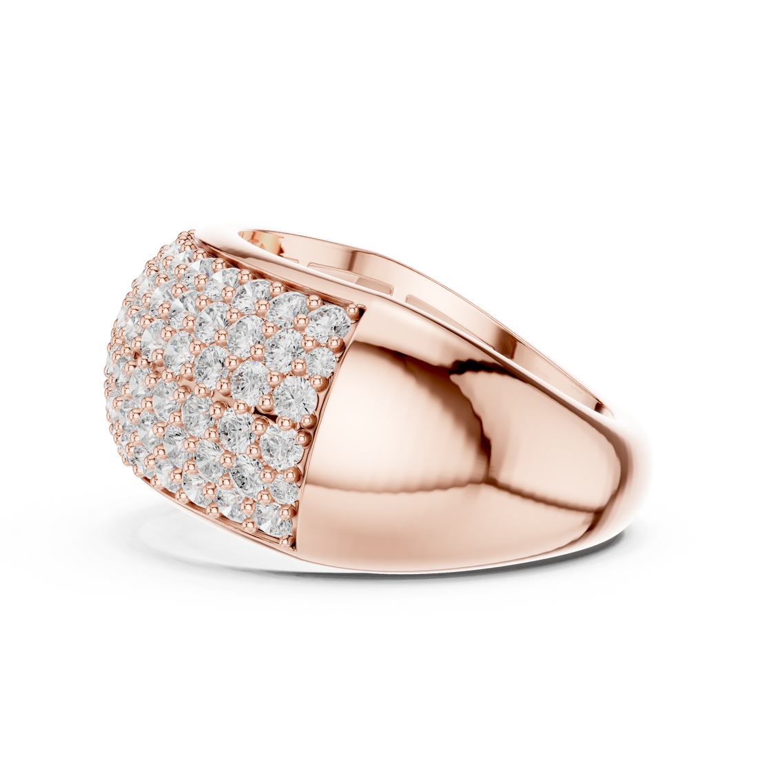 Cocktail ring with large colorful gemstone.