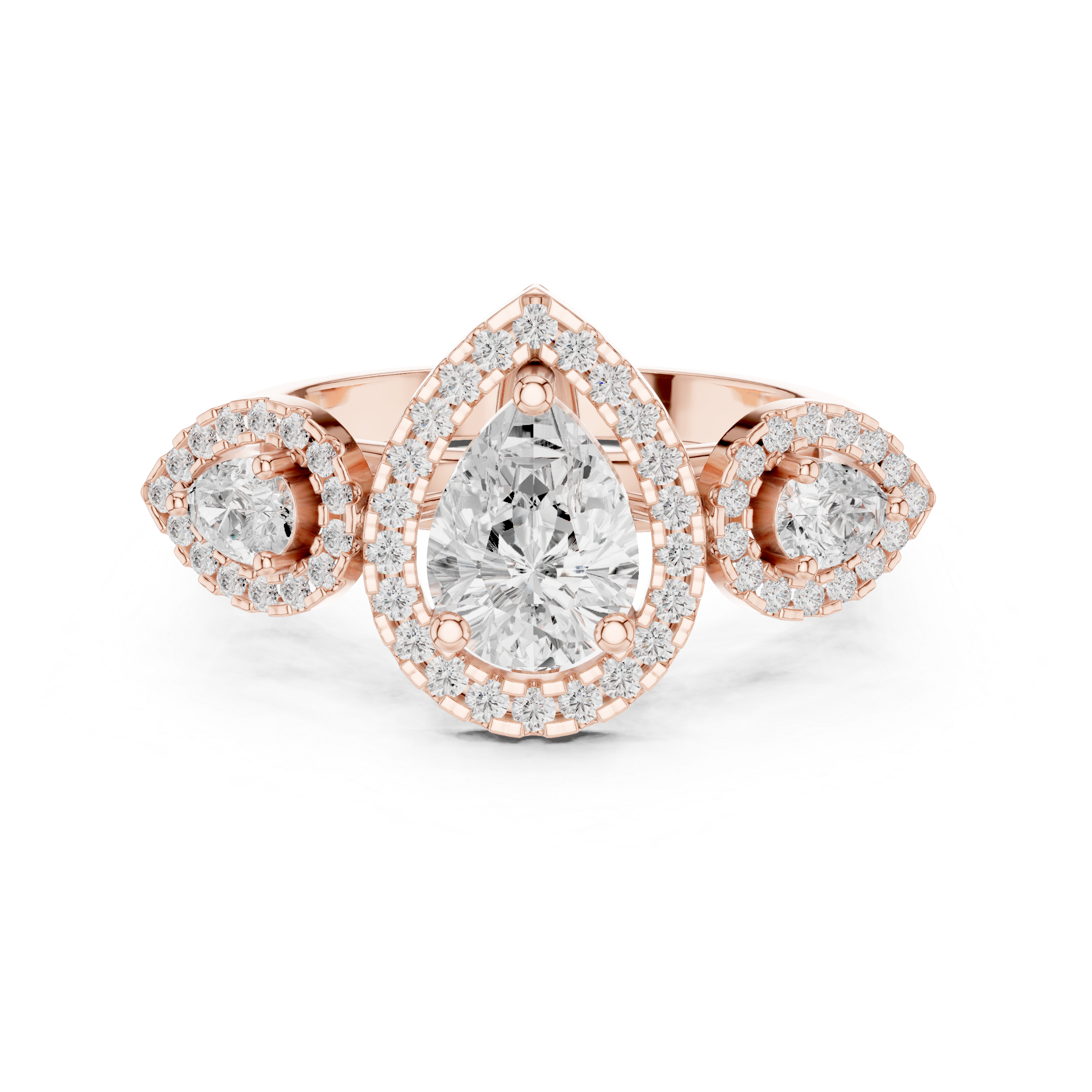 Diamond drop earrings with elegant shine.