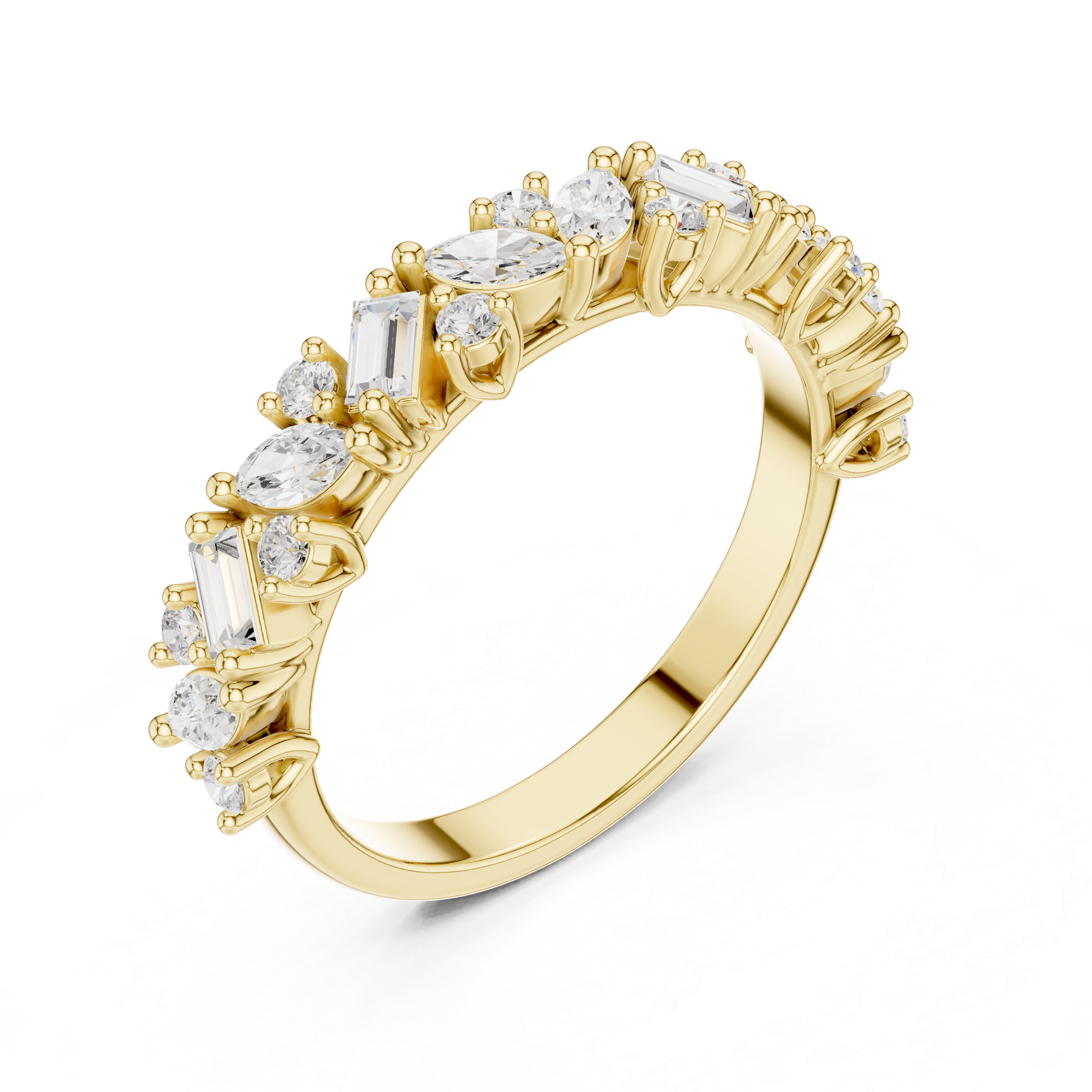 Stackable ring set with slim bands.