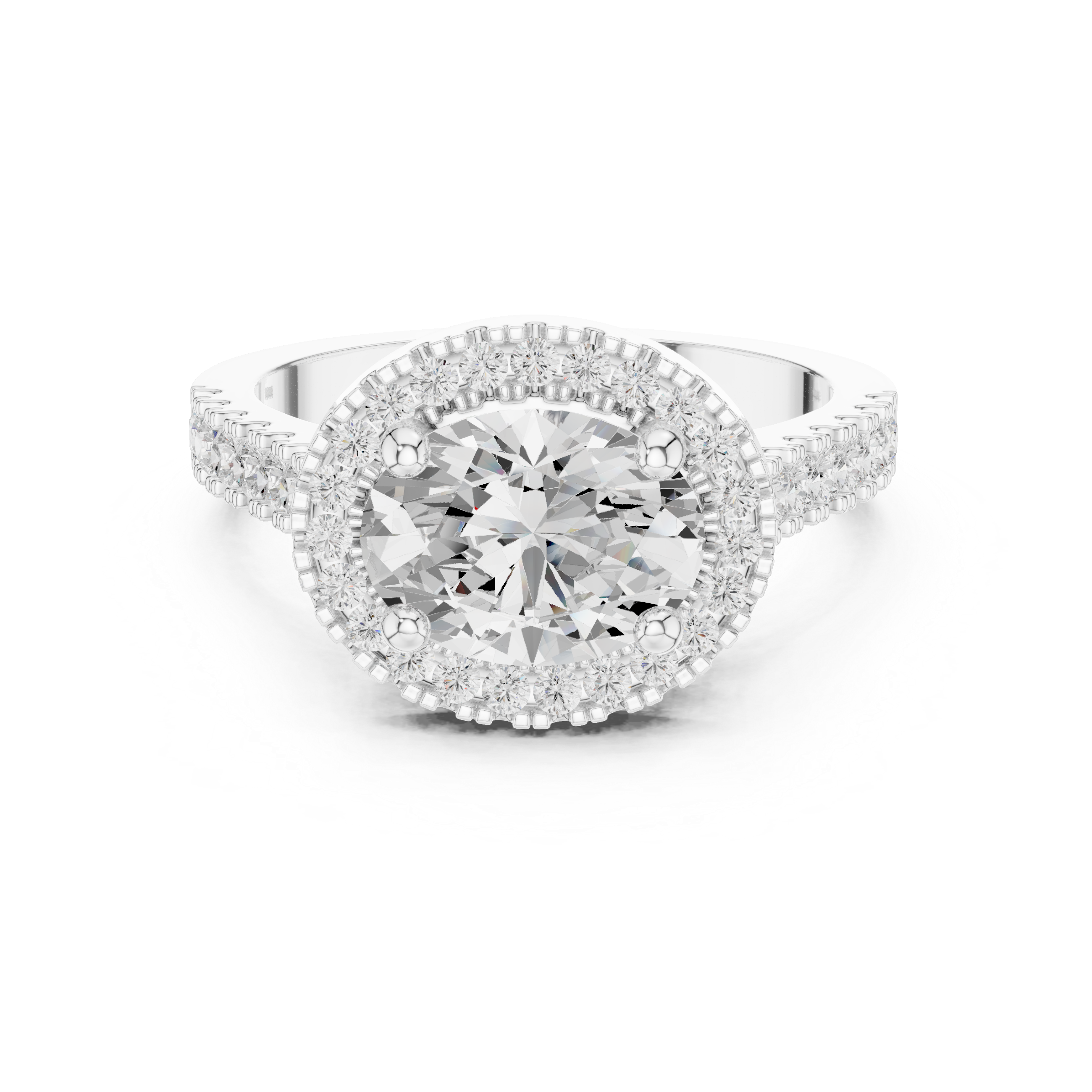 Twisted band diamond ring with modern design.