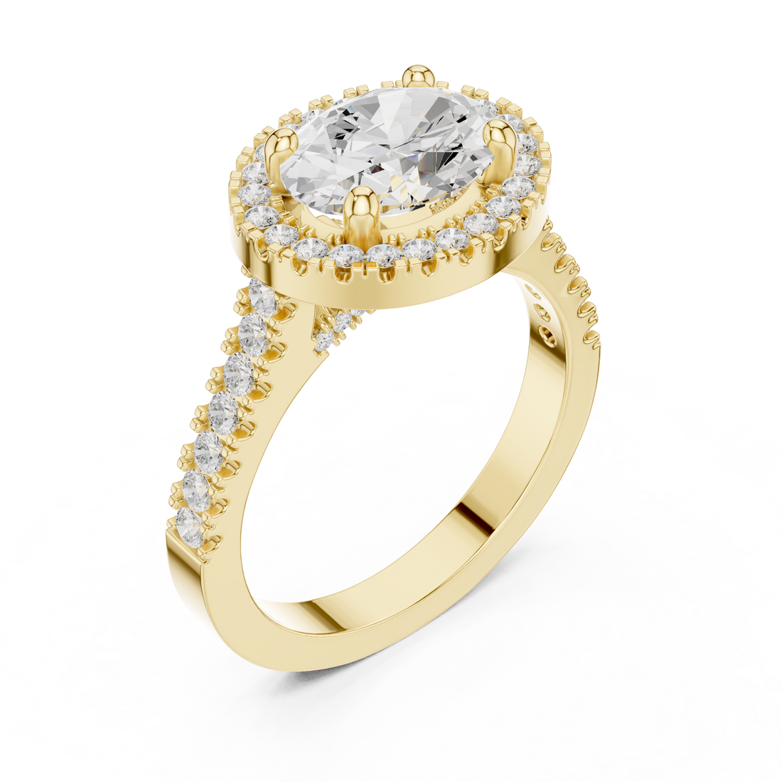 Eternity diamond ring with continuous sparkle.