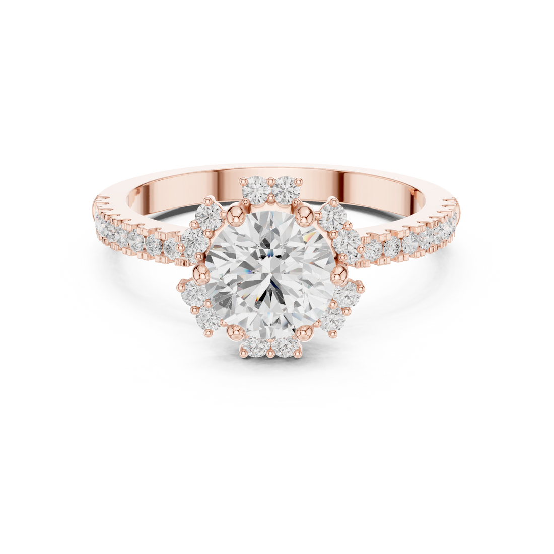 Solitaire diamond pendant with thin chain.