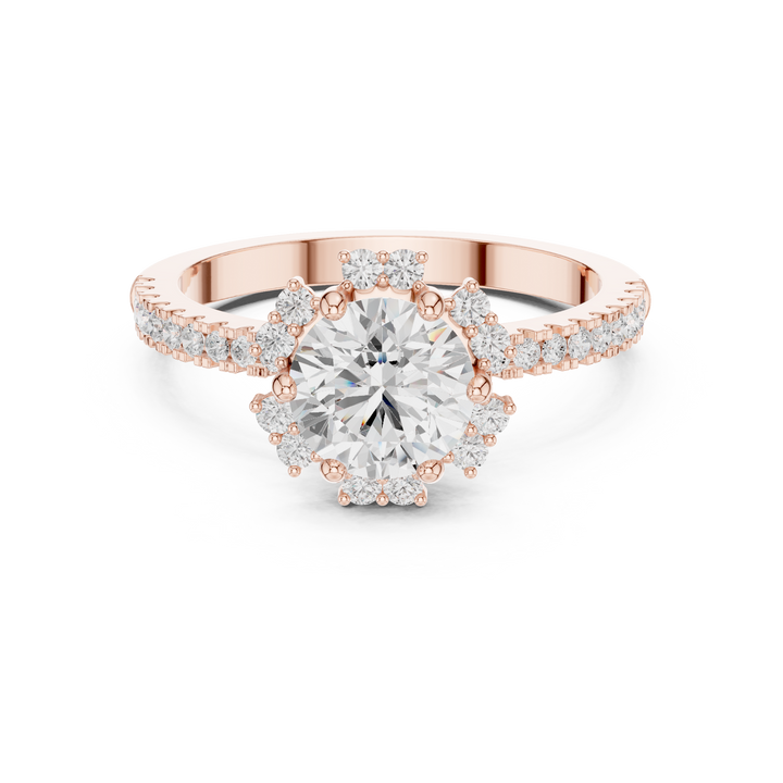 Solitaire diamond pendant with thin chain.