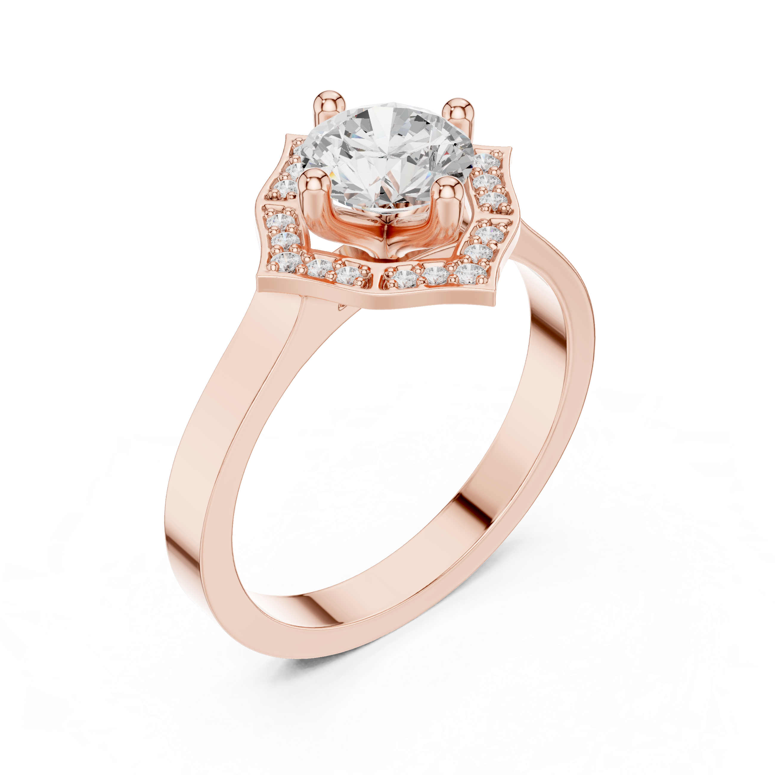 Gold toe ring with floral engraving.