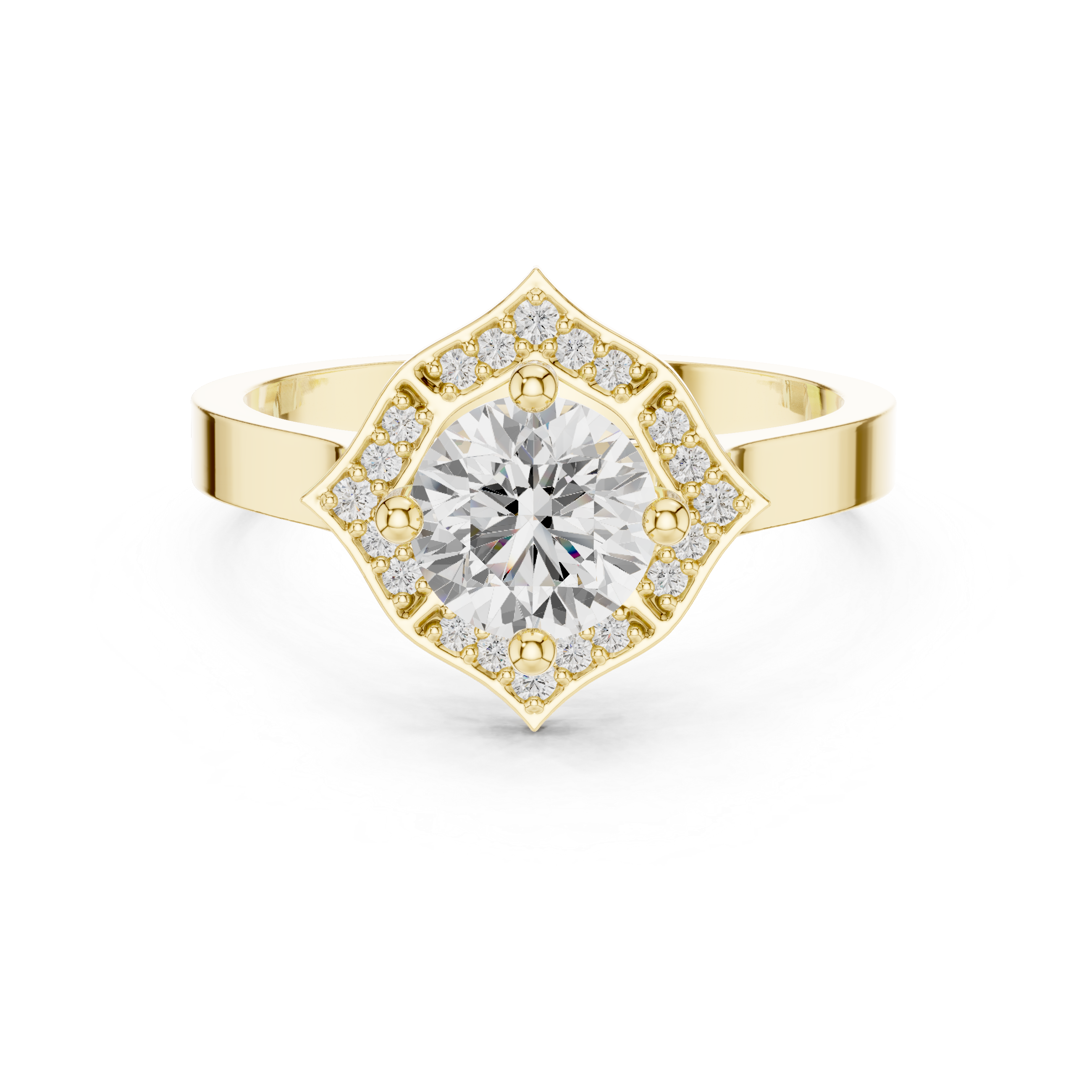 Men's gold wedding band with brushed finish.