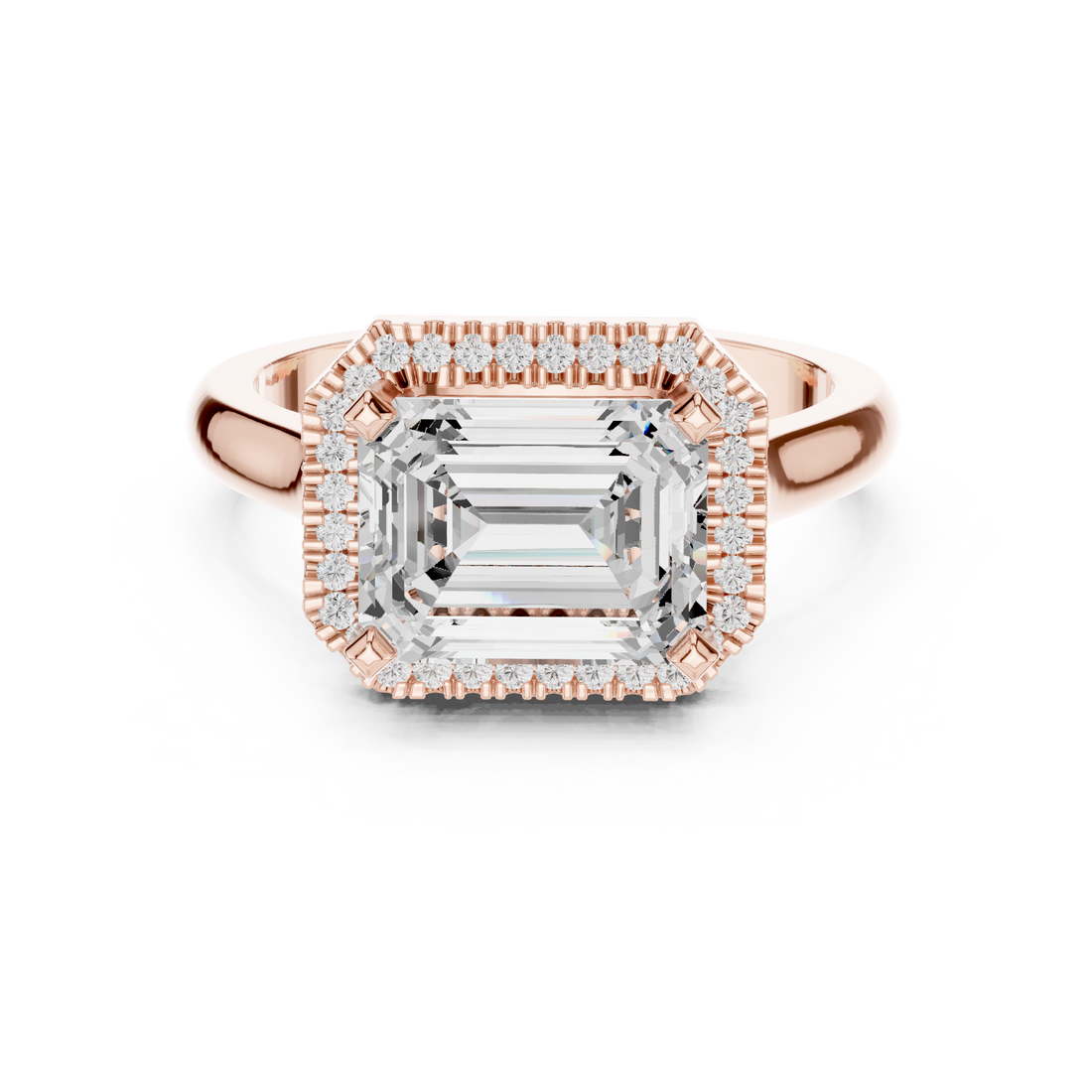 Classic diamond stud earrings.